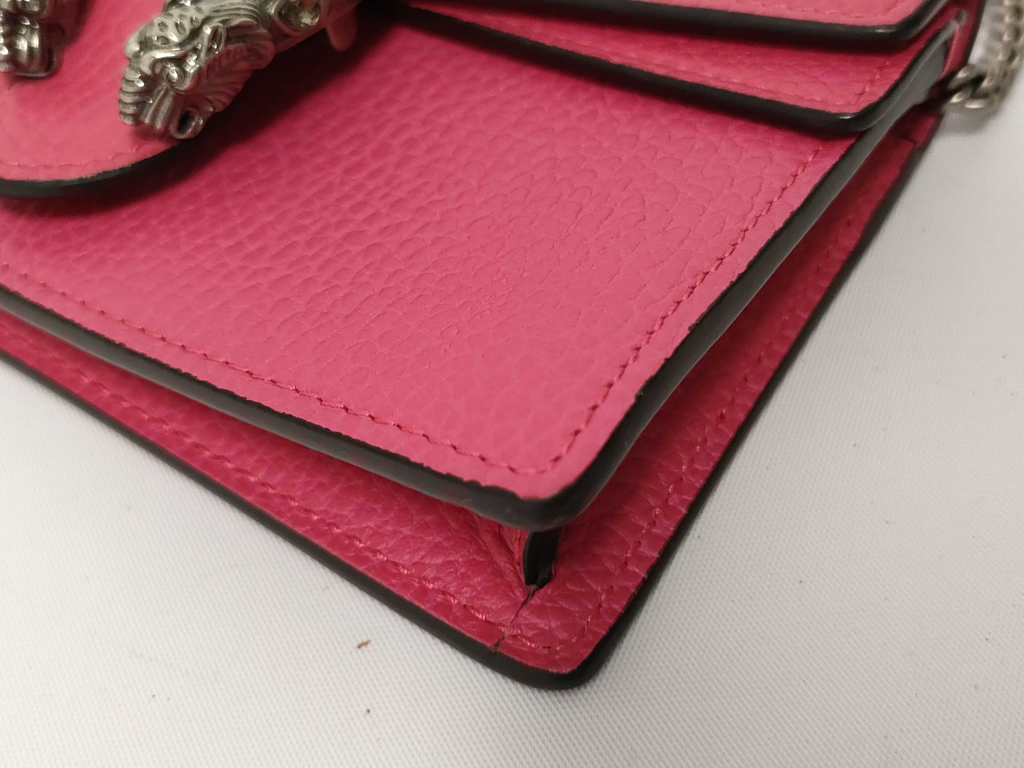 Dionysus Leather Chain Wallet, Red, 476432, Shoulder Bag — view 7