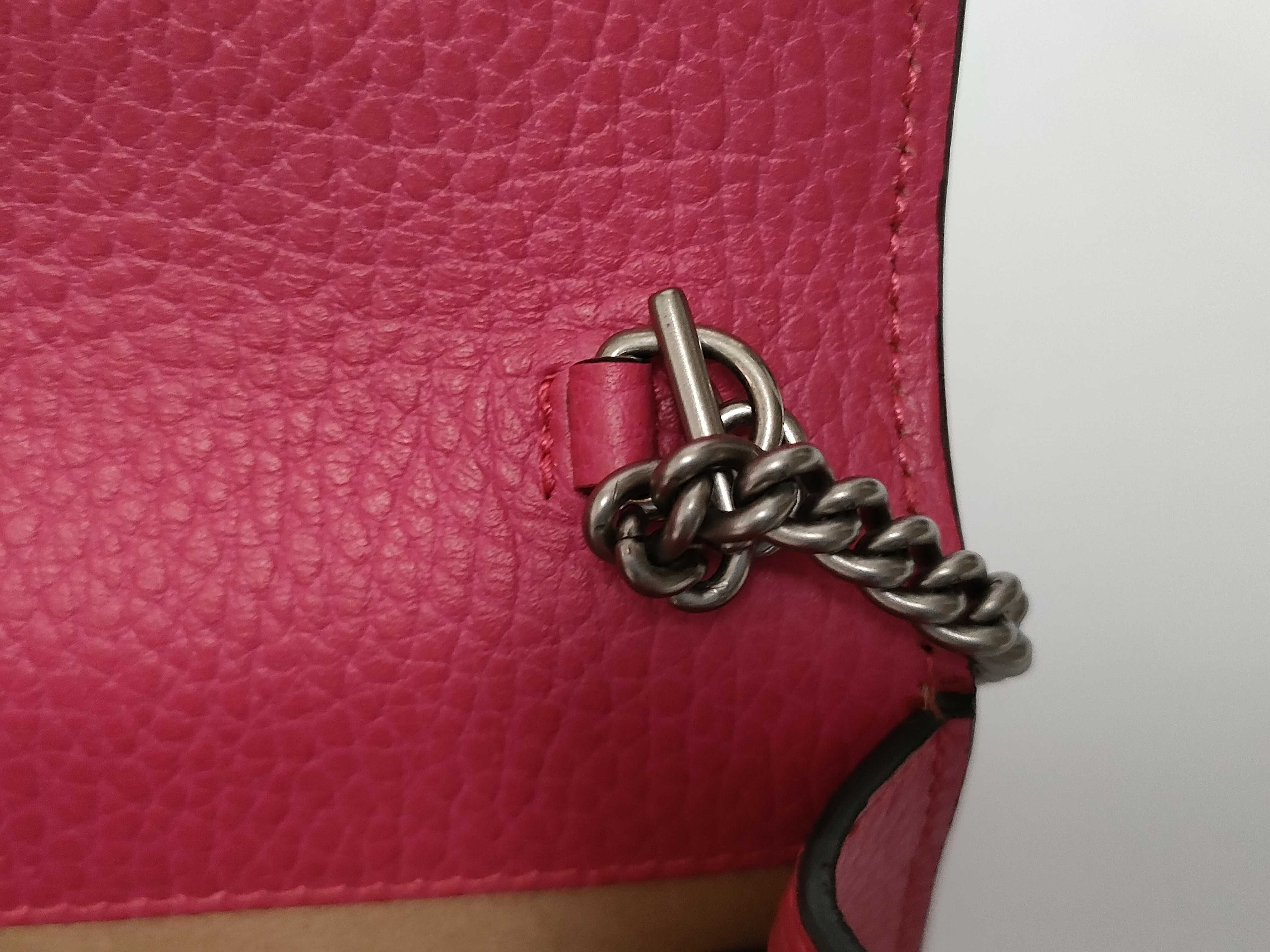 Dionysus Leather Chain Wallet, Red, 476432, Shoulder Bag — view 8