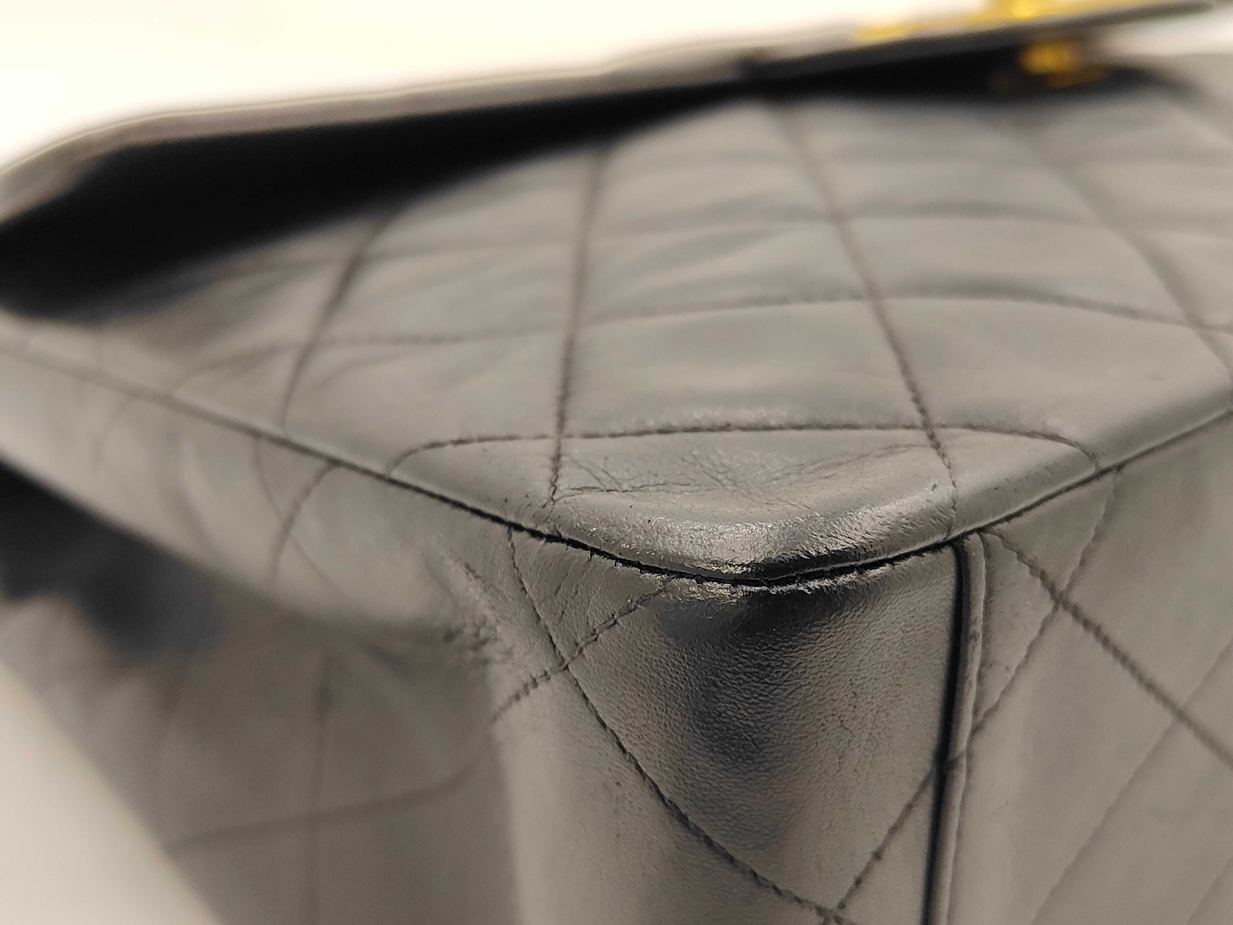 Large Matelassé Lambskin Chain Shoulder Bag — view 6
