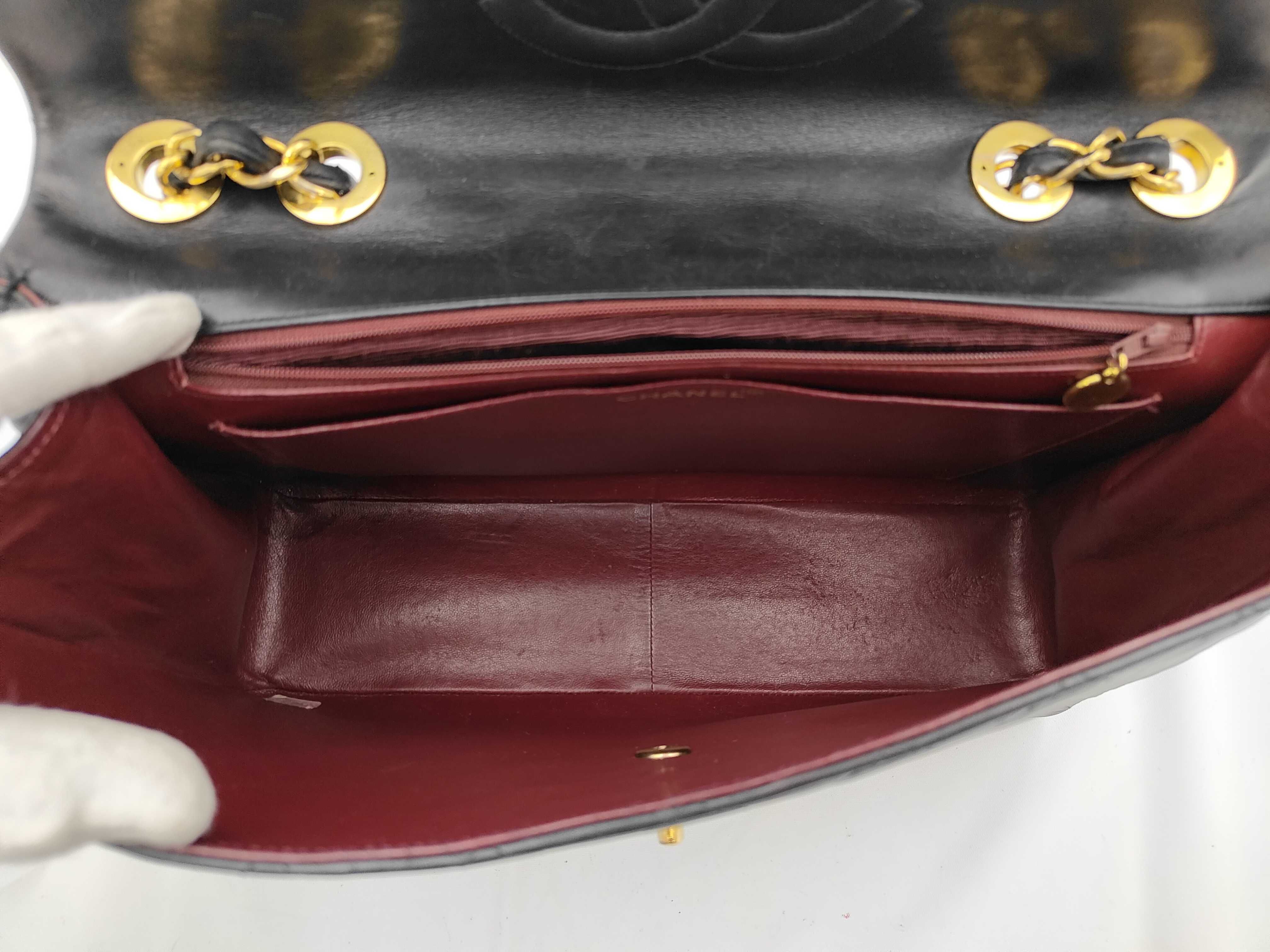 Large Matelassé Lambskin Chain Shoulder Bag — view 9