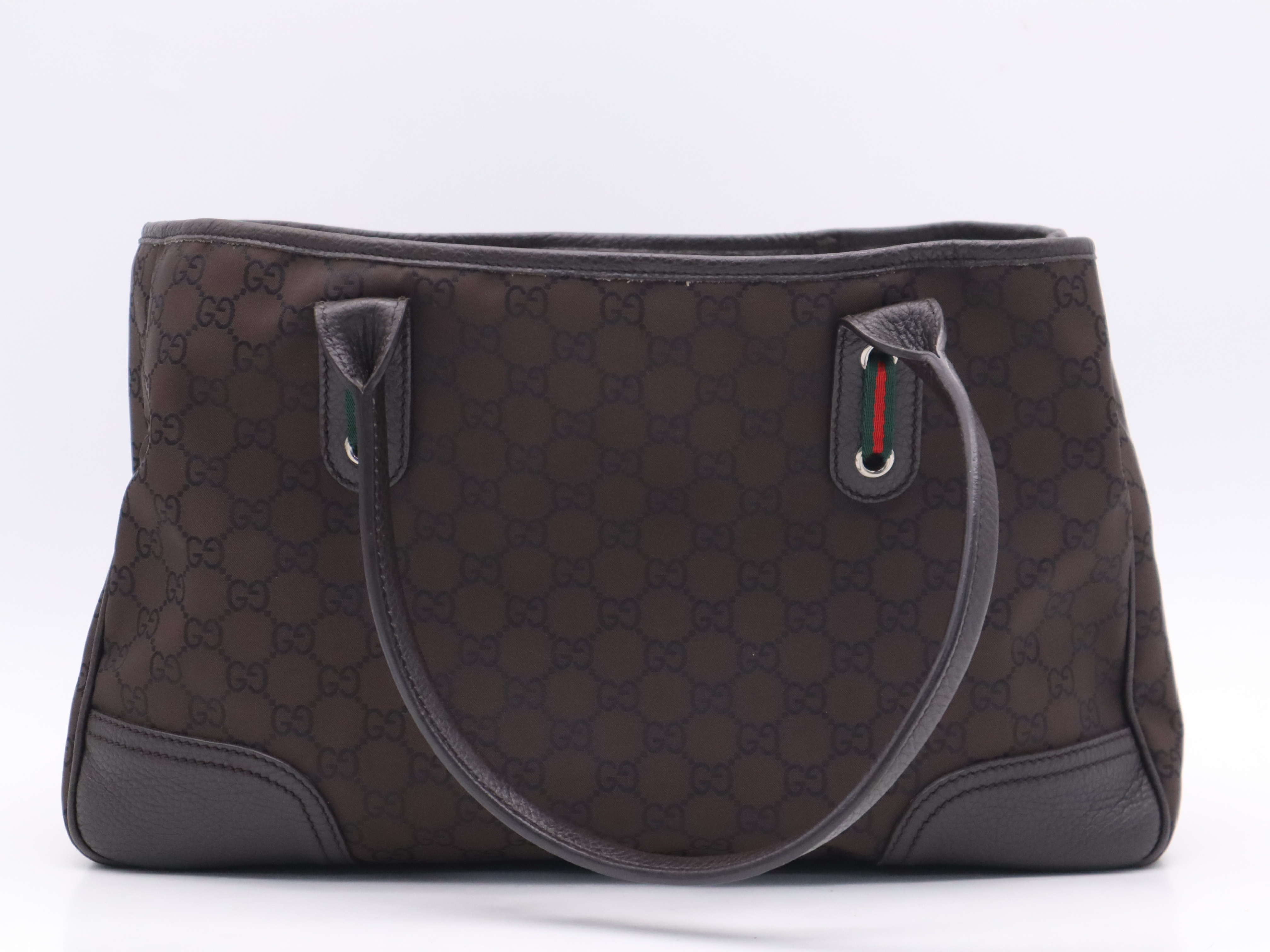 293592 GG Nylon Brown Tote Bag — view 2