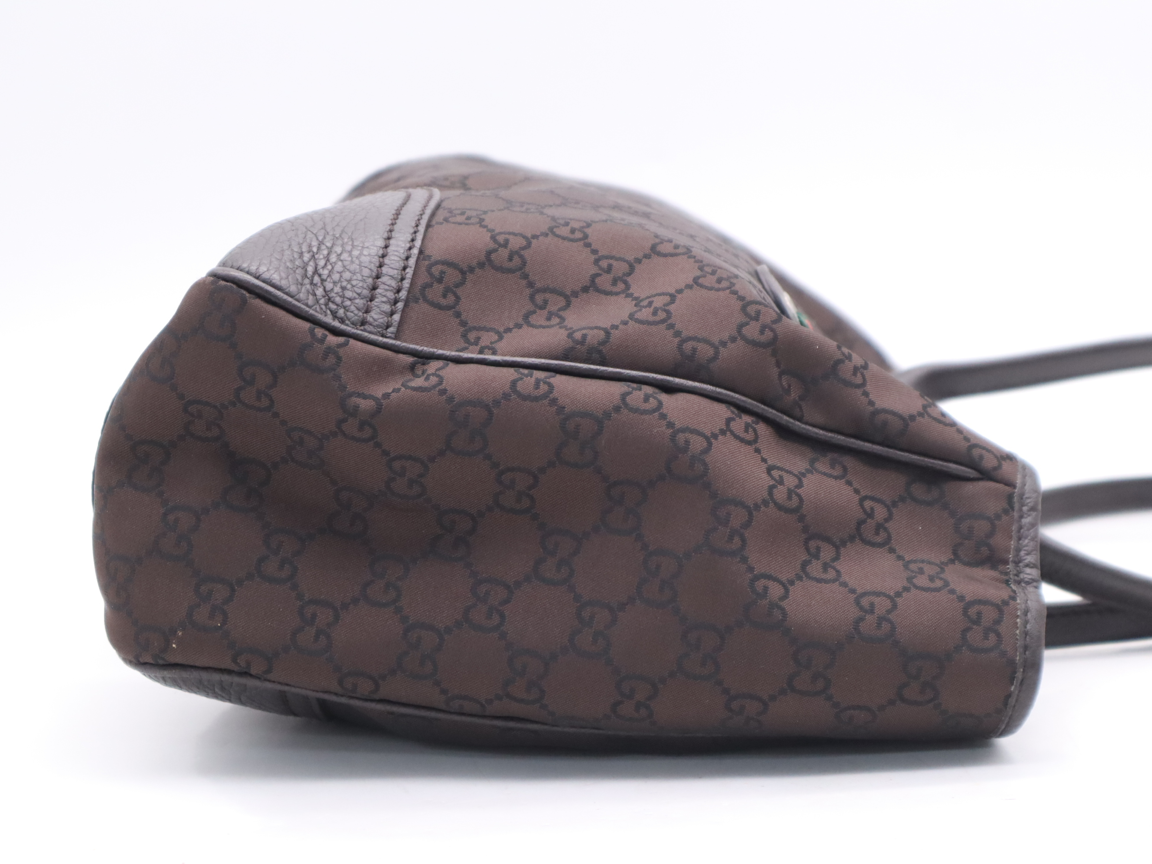 293592 GG Nylon Brown Tote Bag — view 5