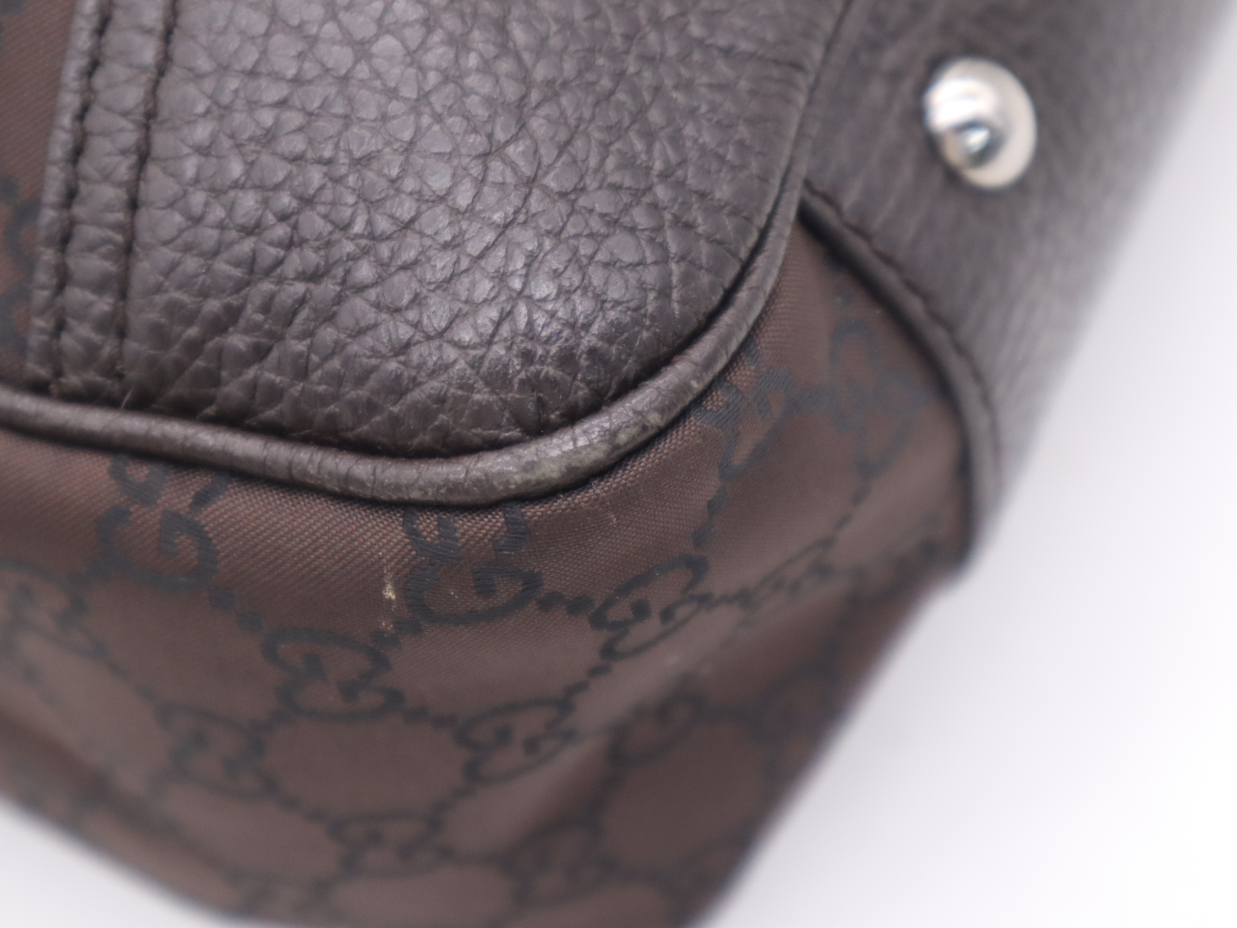 293592 GG Nylon Brown Tote Bag — view 10