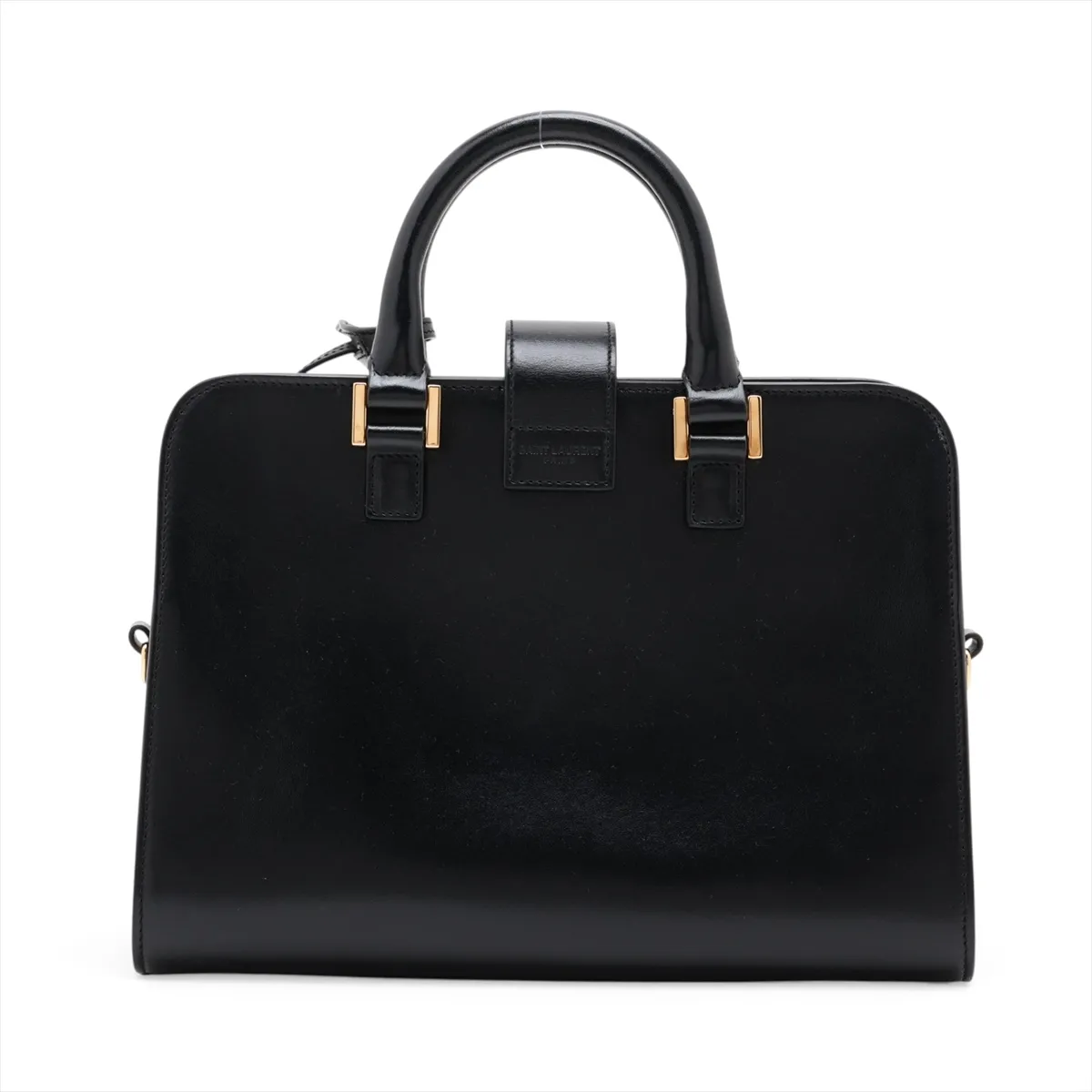 Baby Cabas Leather 2-Way Handbag, Black, 472466 — view 2
