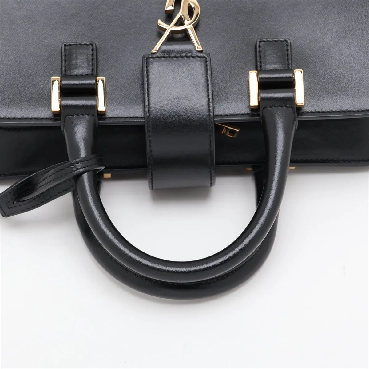 Baby Cabas Leather 2-Way Handbag, Black, 472466 — view 5