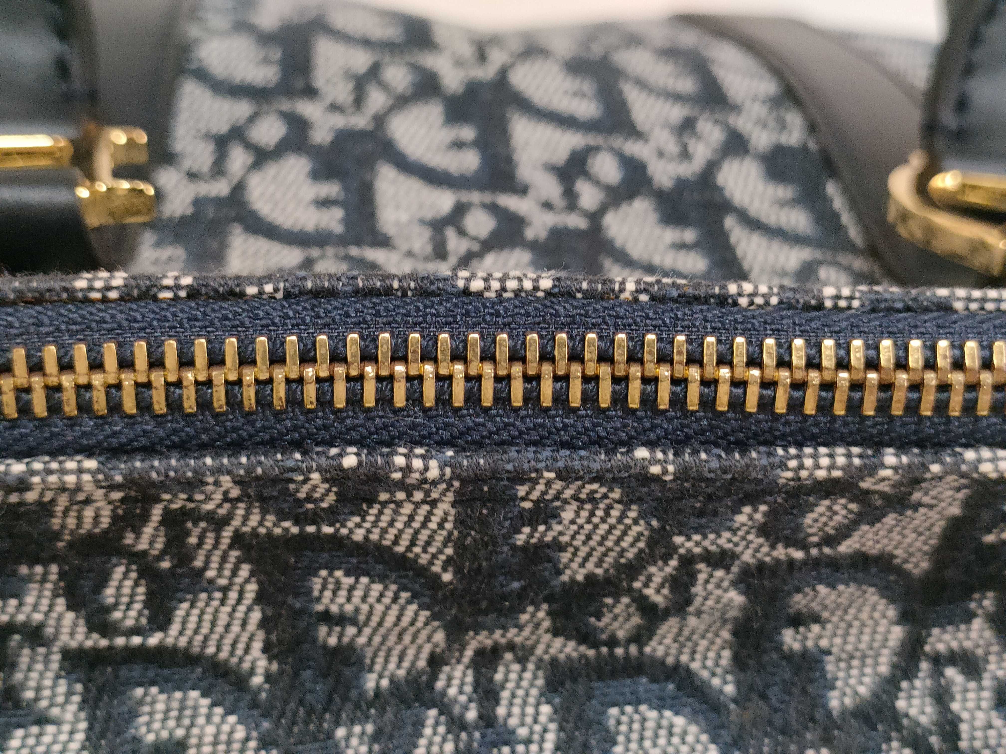 Trotter Canvas x Leather Boston Bag with Gold Hardware — view 11