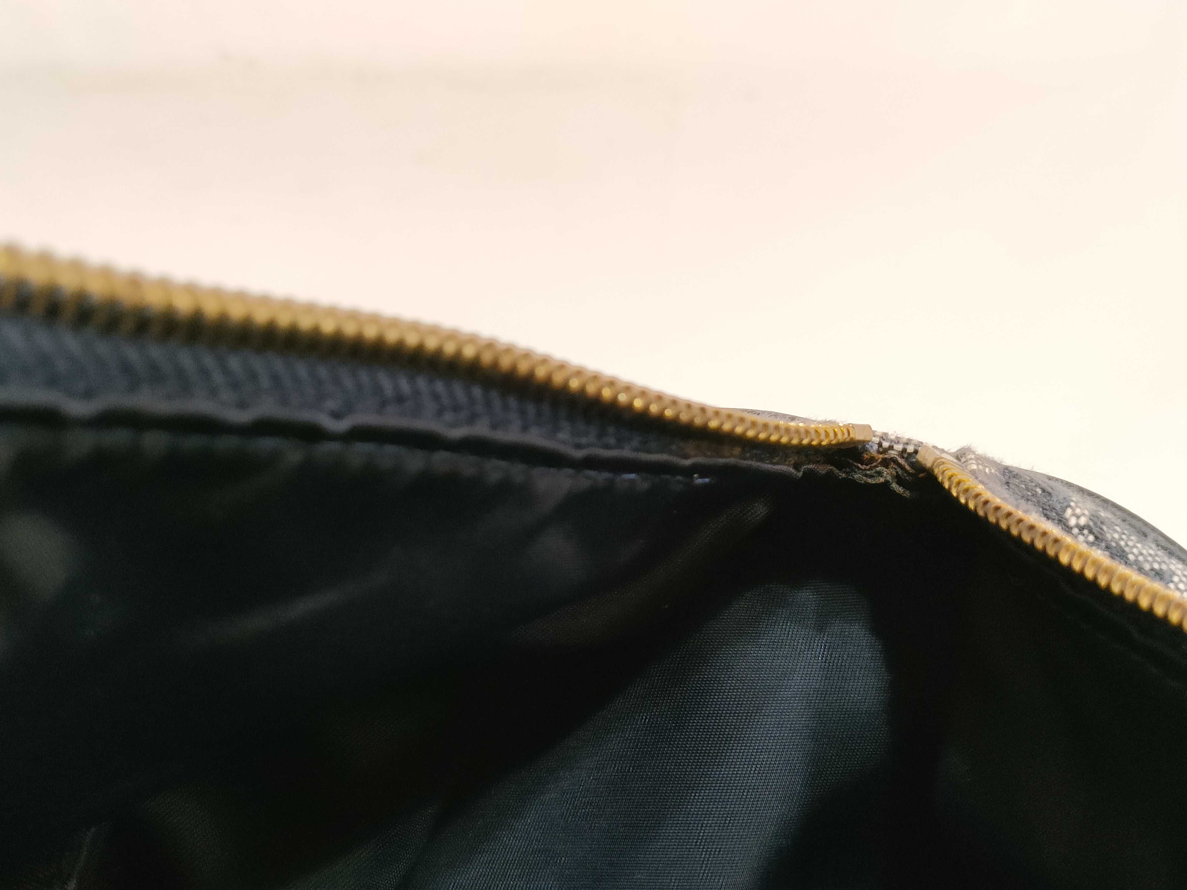 Trotter Canvas x Leather Boston Bag with Gold Hardware — view 15
