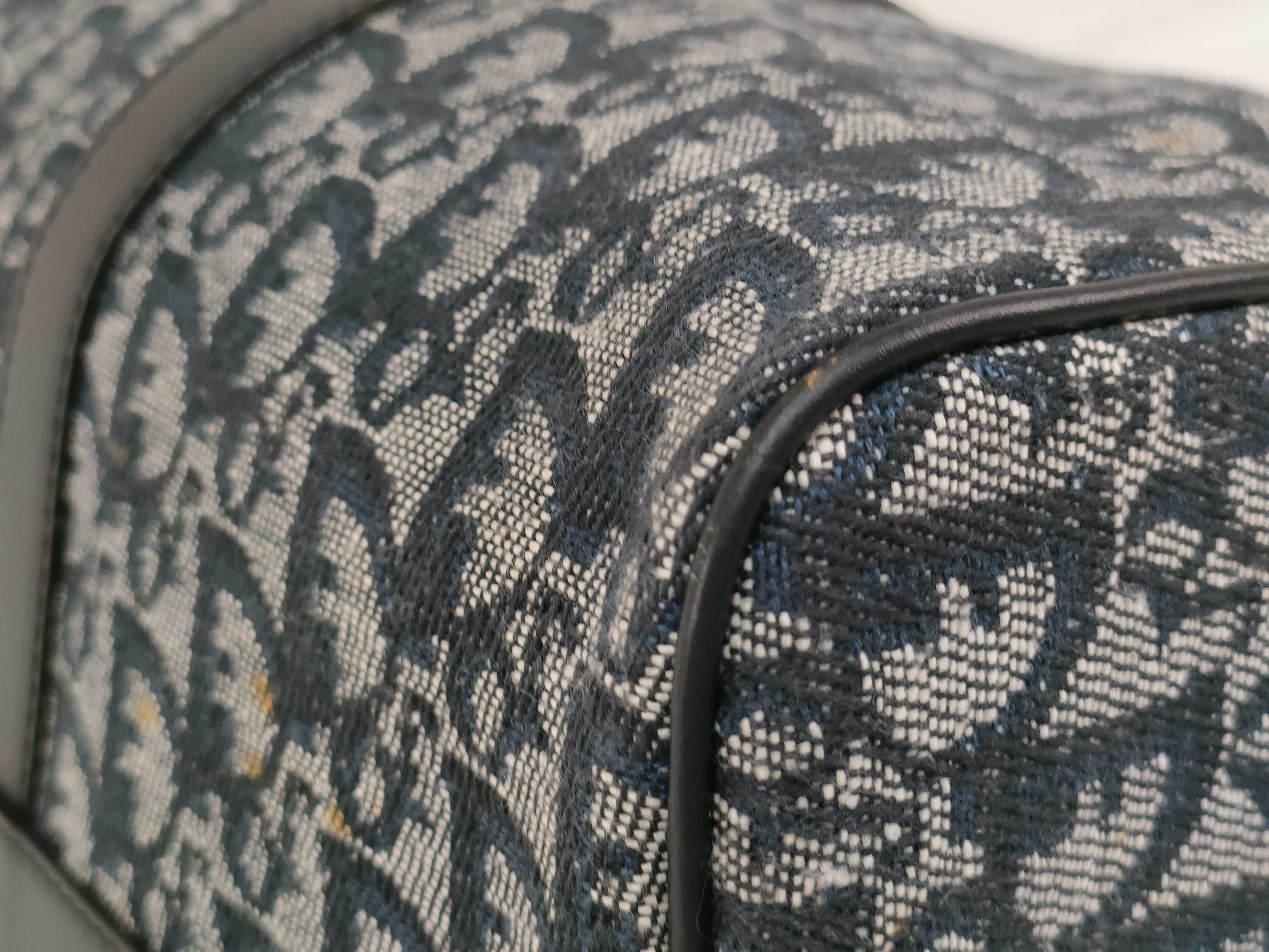 Trotter Canvas x Leather Boston Bag with Gold Hardware — view 7