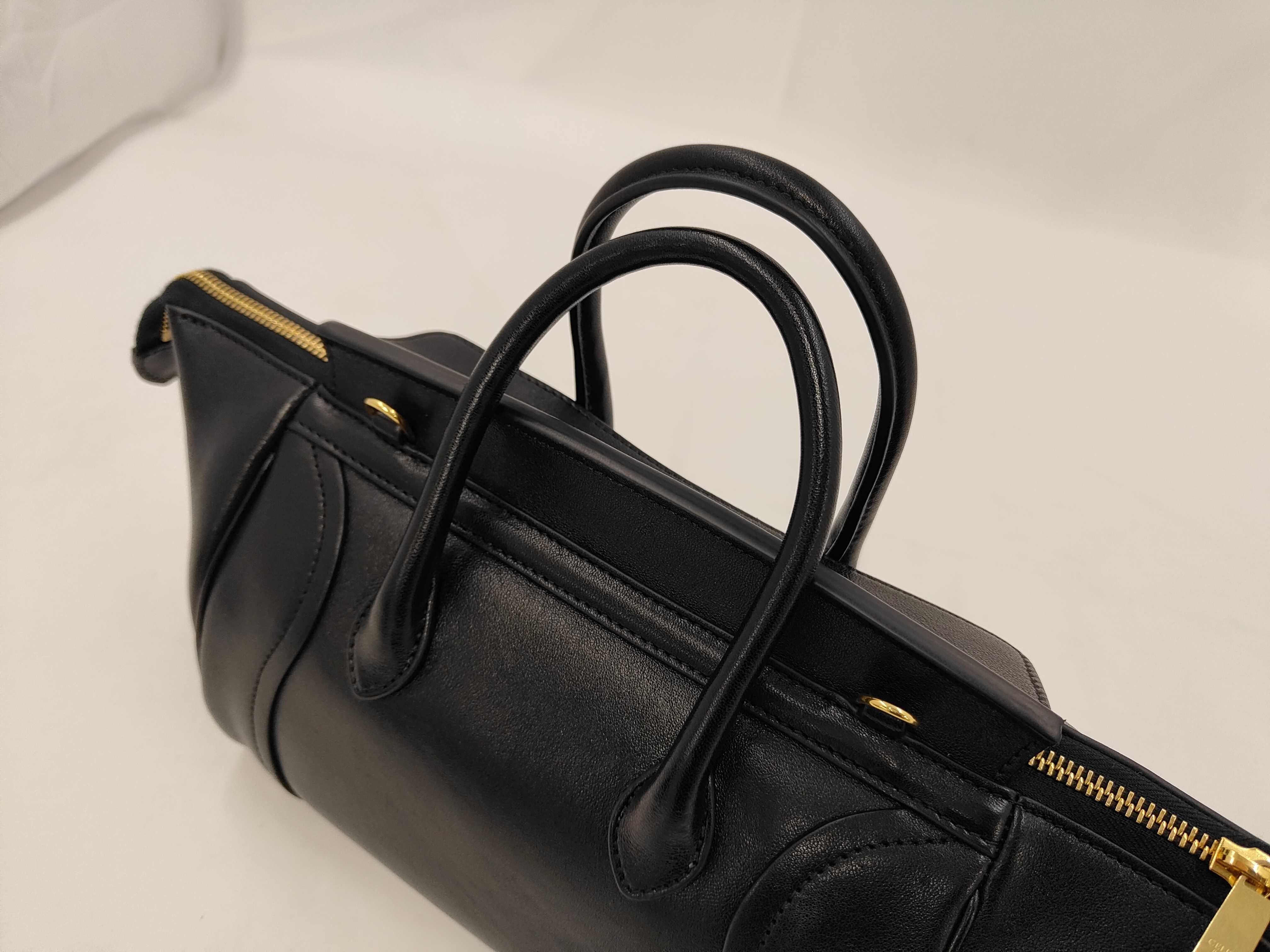 Little Luggage Supple Shiny Lambskin Handbag — view 3