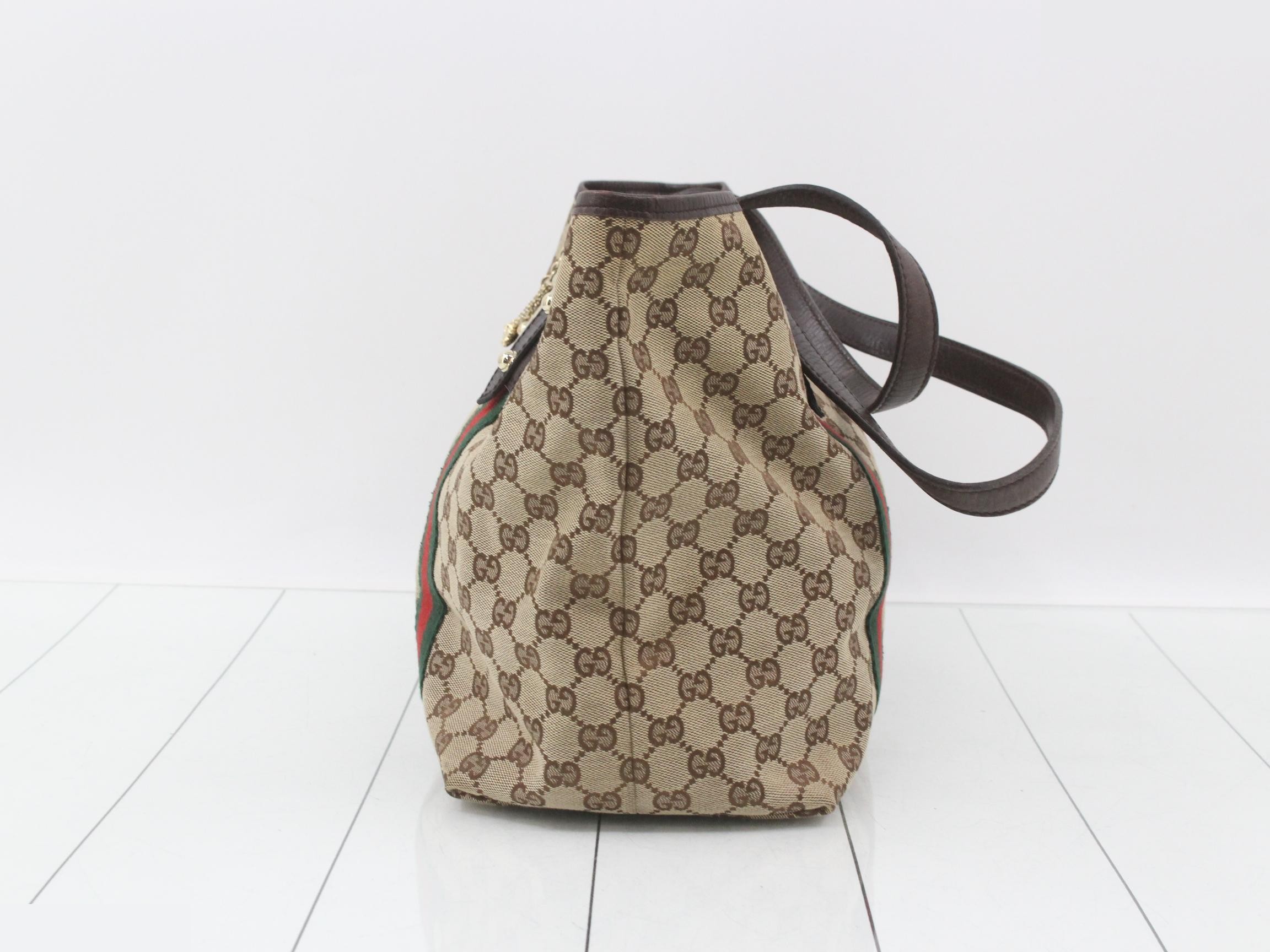 GG Canvas Sherry Line Tote Bag — view 3
