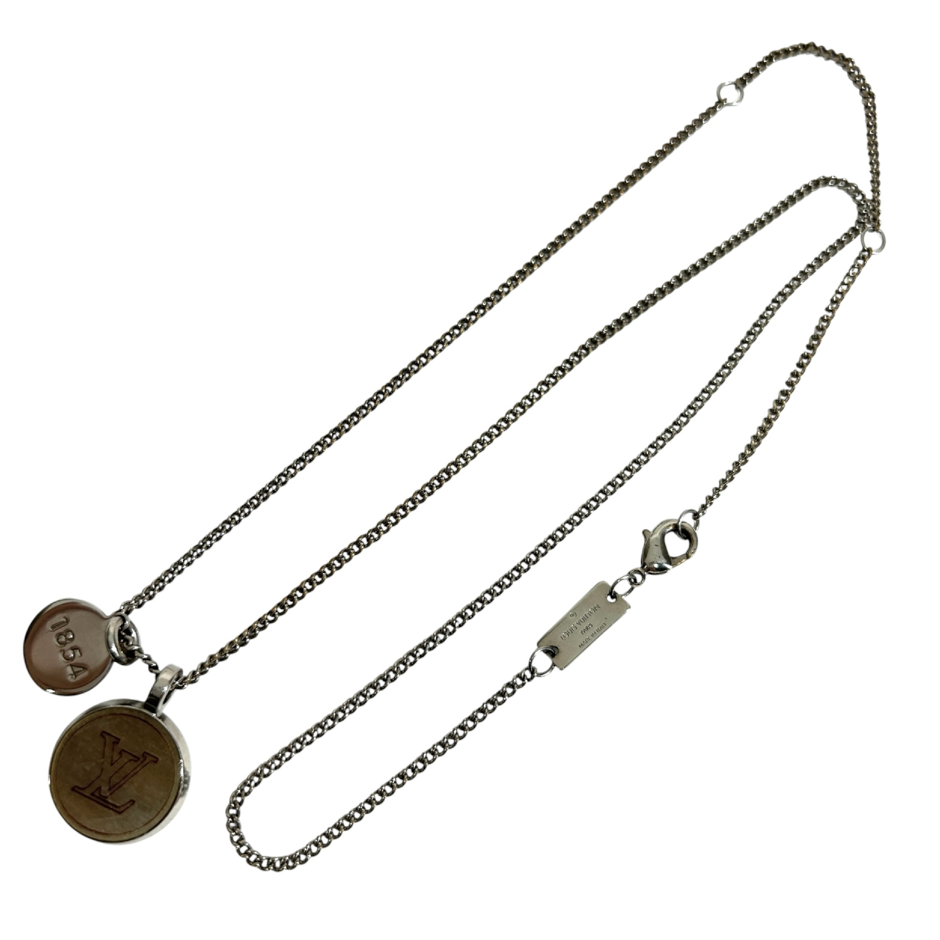 Necklace LV Horn LV Logo 1854 Circle M00044 Total Length 57cm Silver-tone Metal RM0136 Necklace — view 2