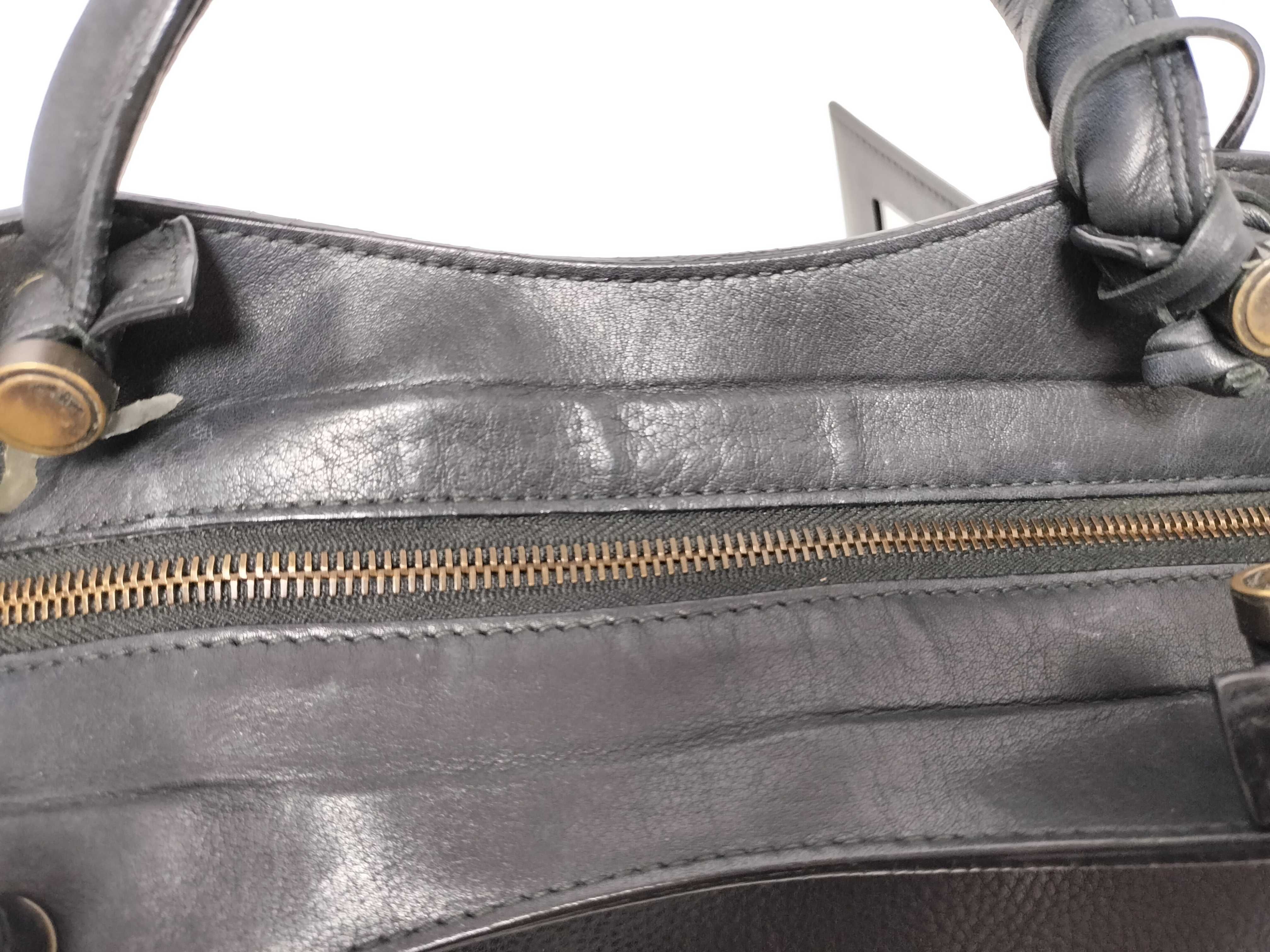 Blackout City Leather 2-Way Handbag, Black, 443514 (Handbag) — view 6