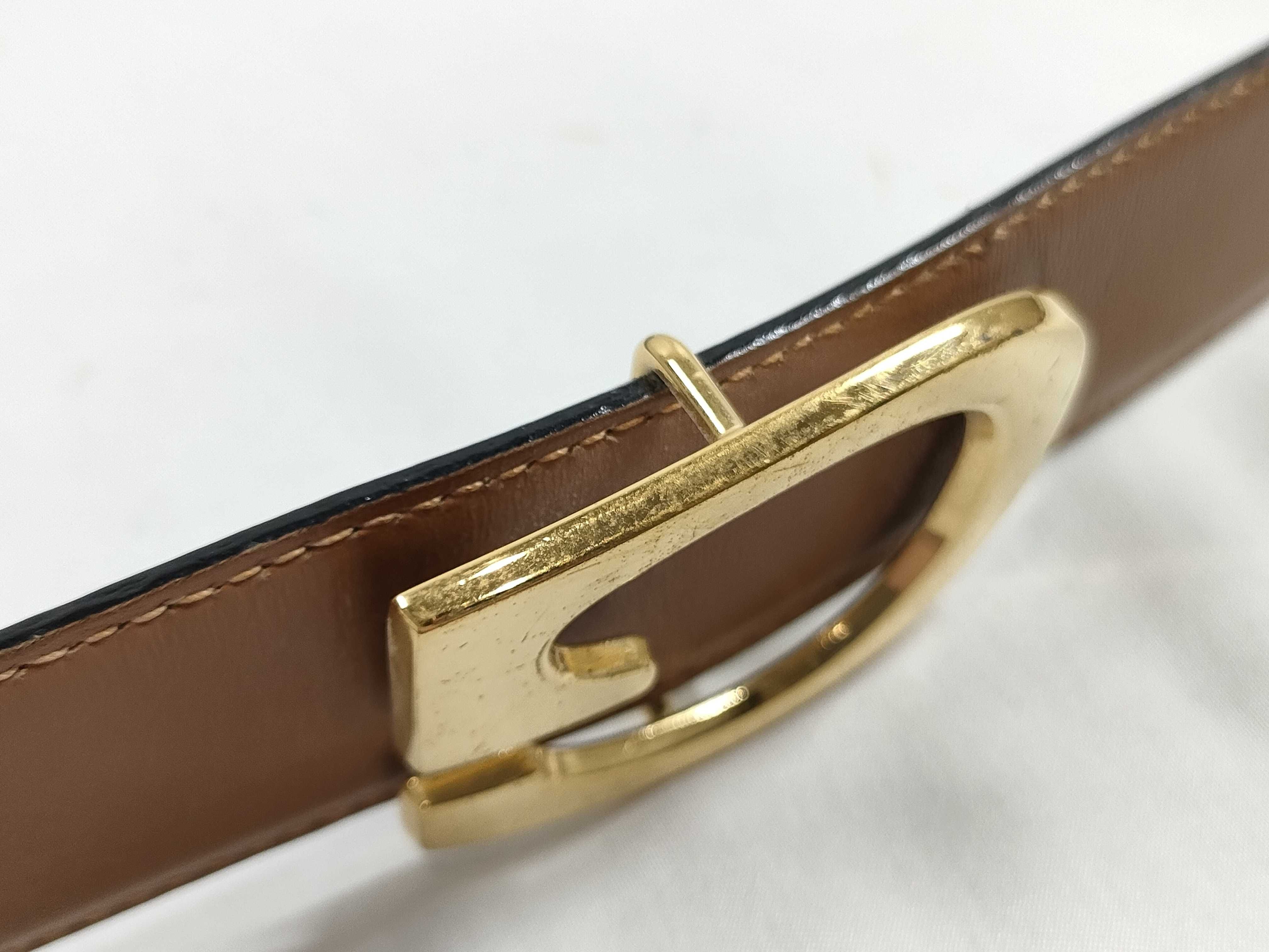 G-buckle reversible leather belt — view 11
