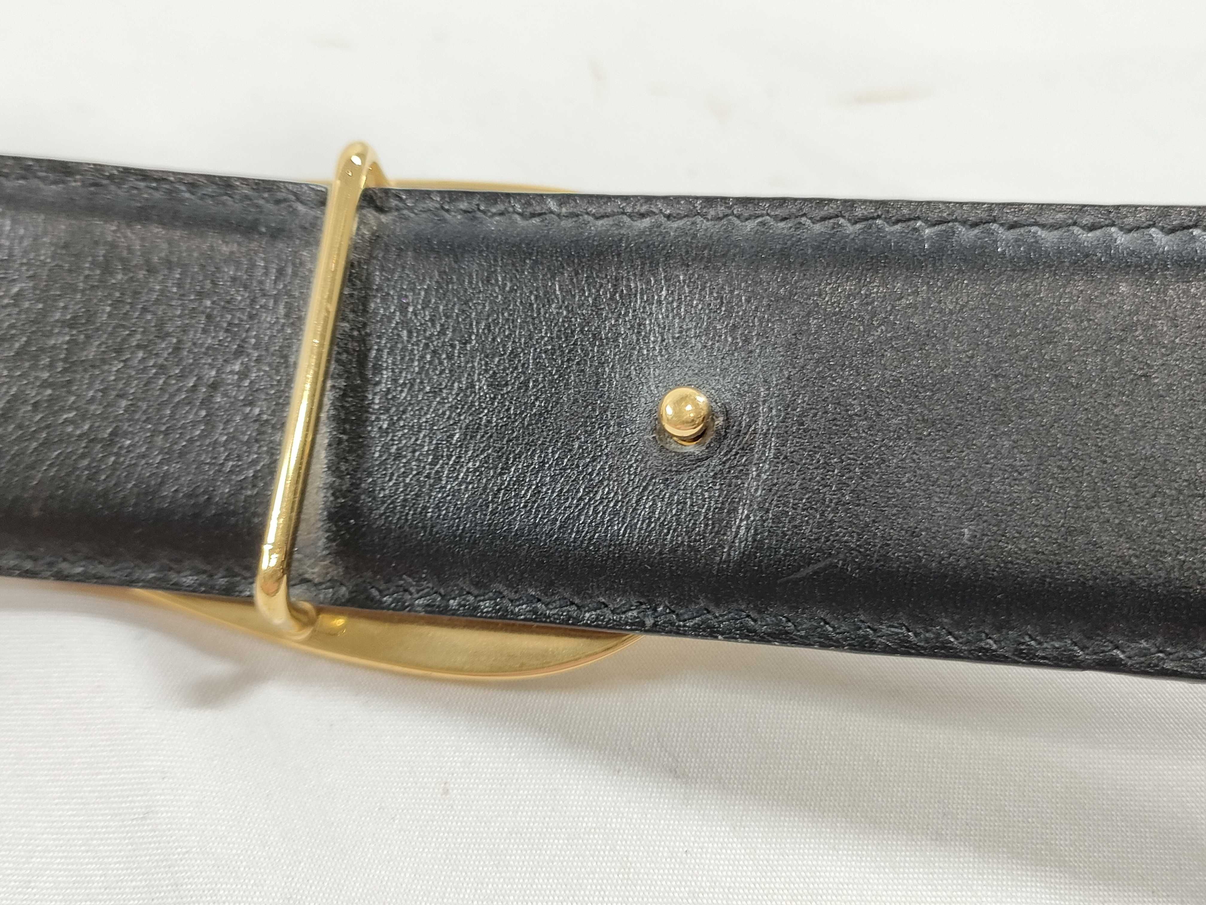G-buckle reversible leather belt — view 12