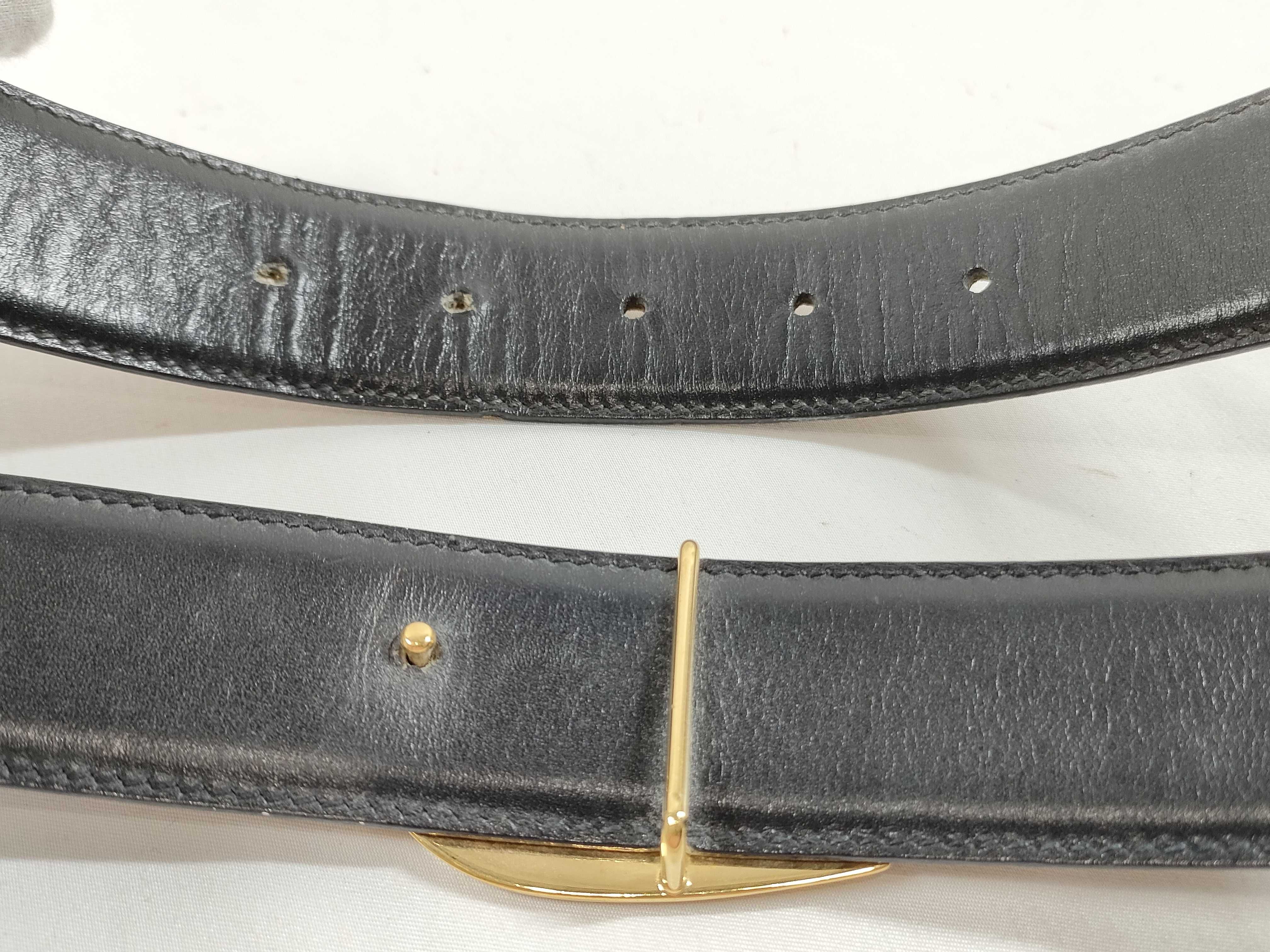 G-buckle reversible leather belt — view 4
