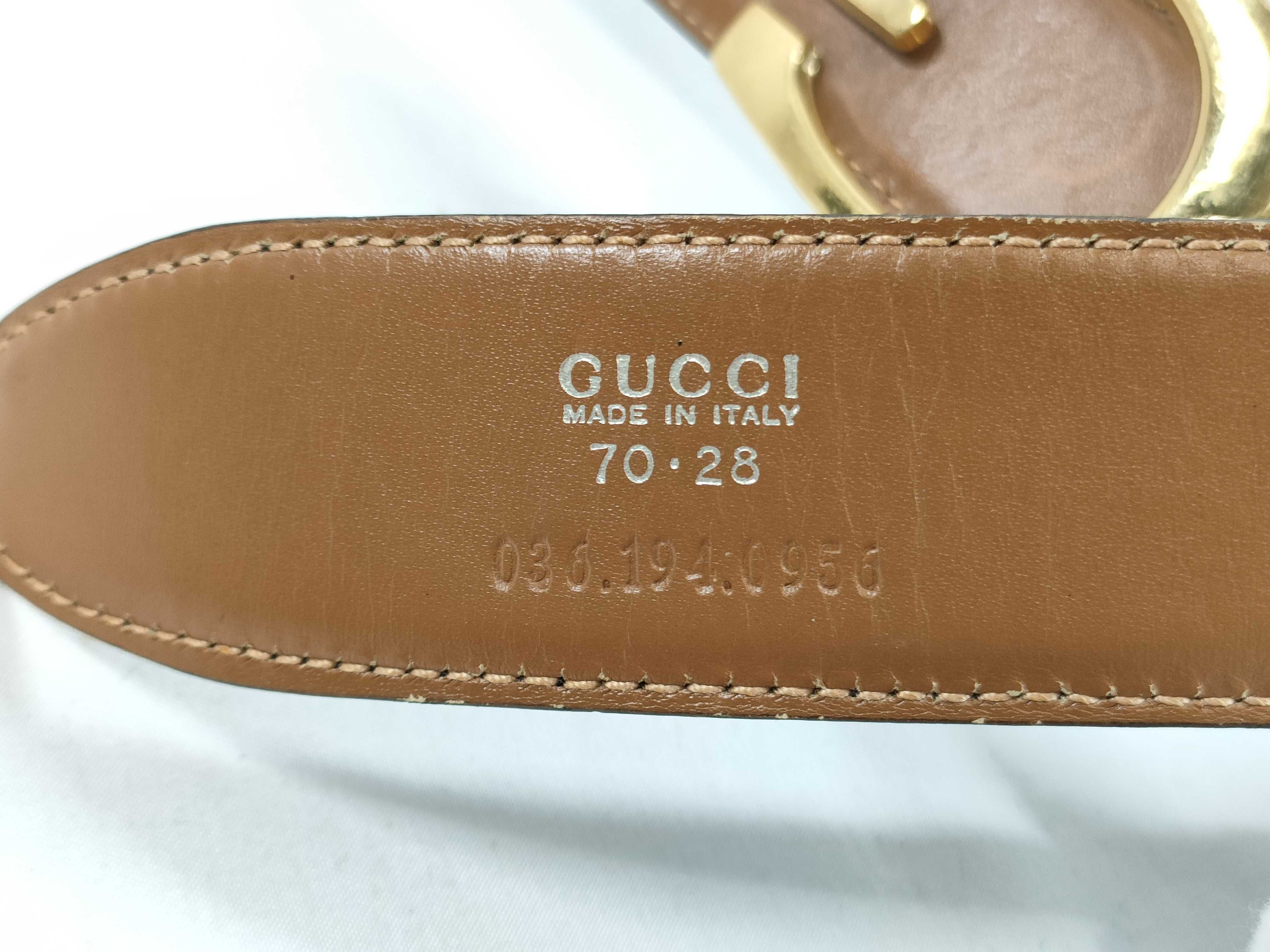 G-buckle reversible leather belt — view 5