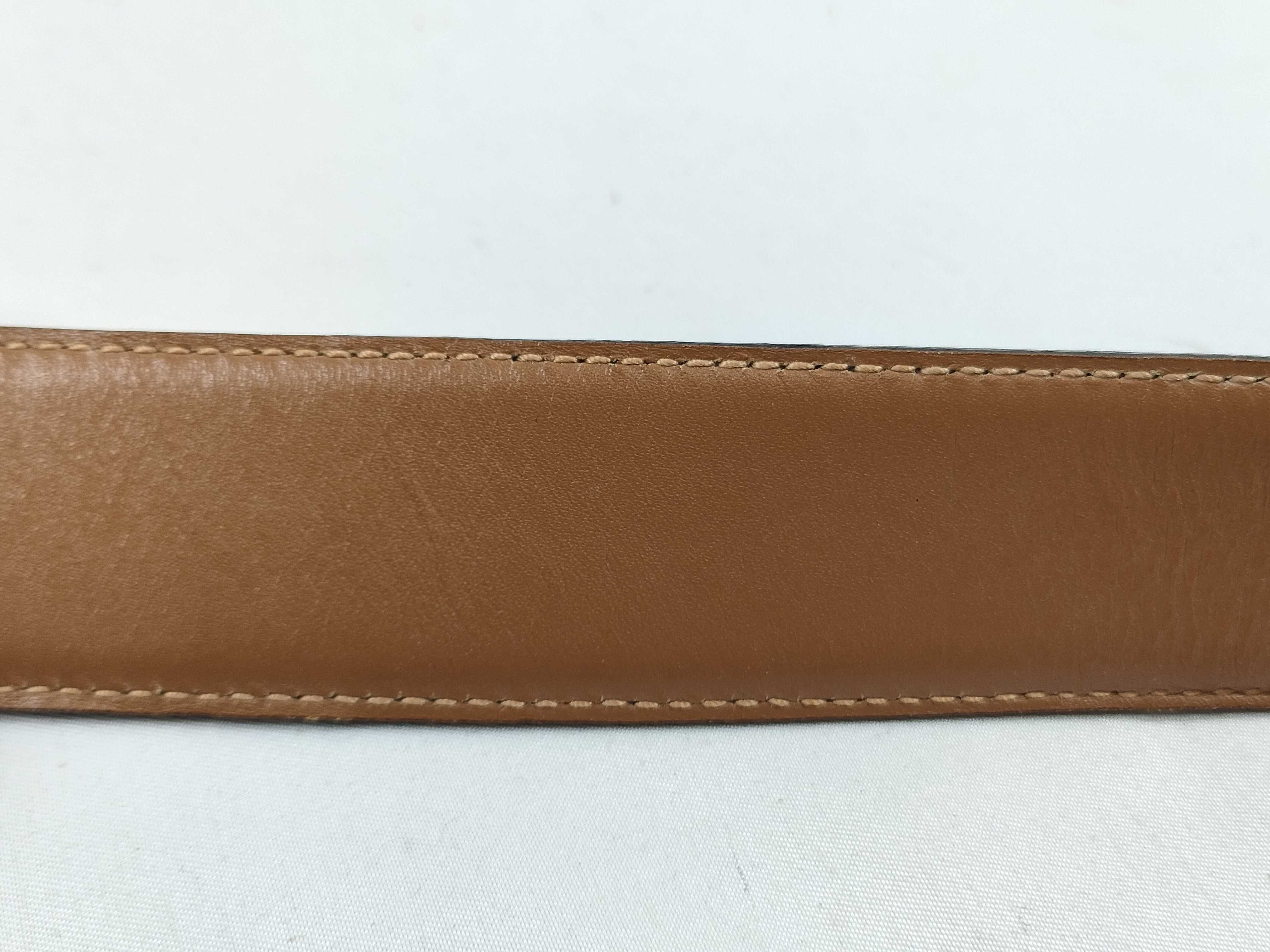 G-buckle reversible leather belt — view 9