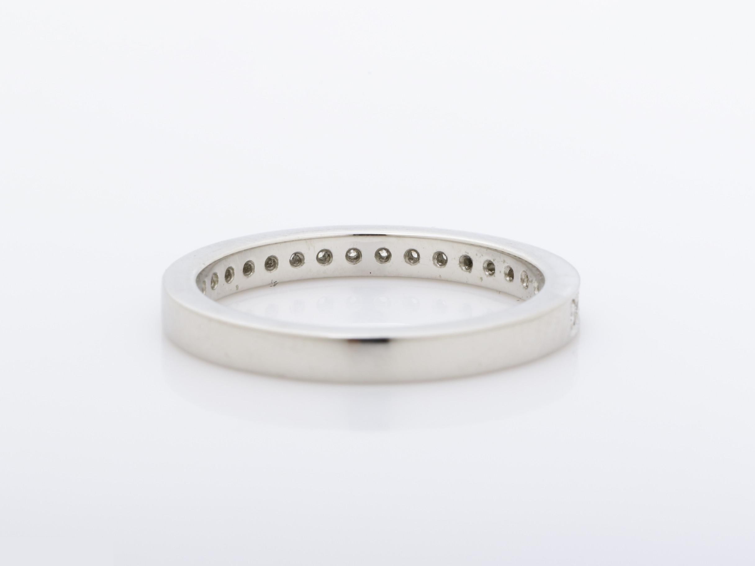 Pt950 Half Eternity Ring, 4.4g, Size #52, Diamond — view 4