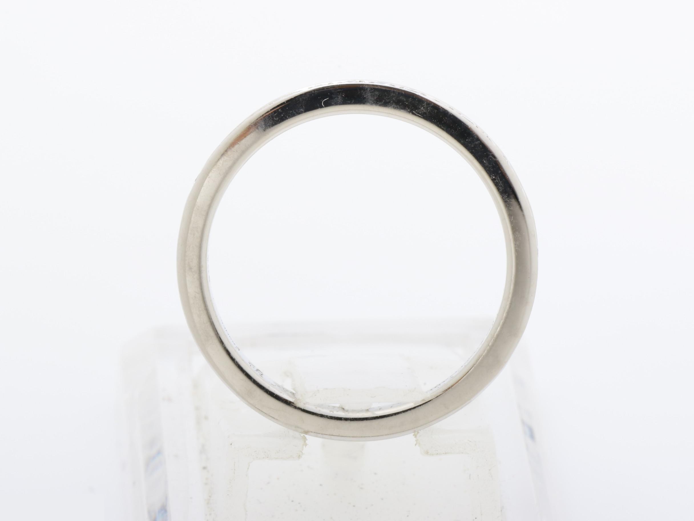 Pt950 Half Eternity Ring, 4.4g, Size #52, Diamond — view 5