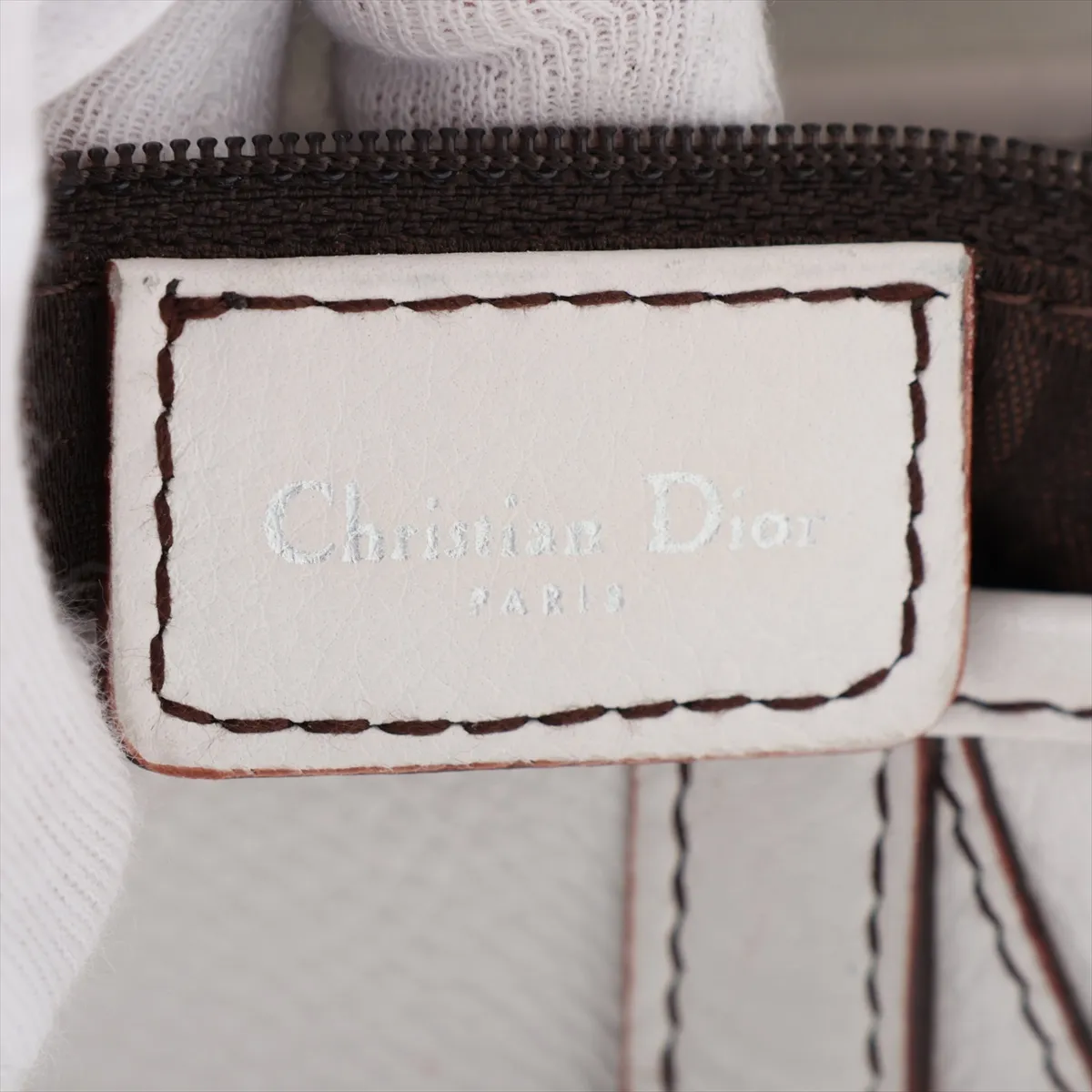 Saddle Bag Leather Shoulder Bag White — view 10