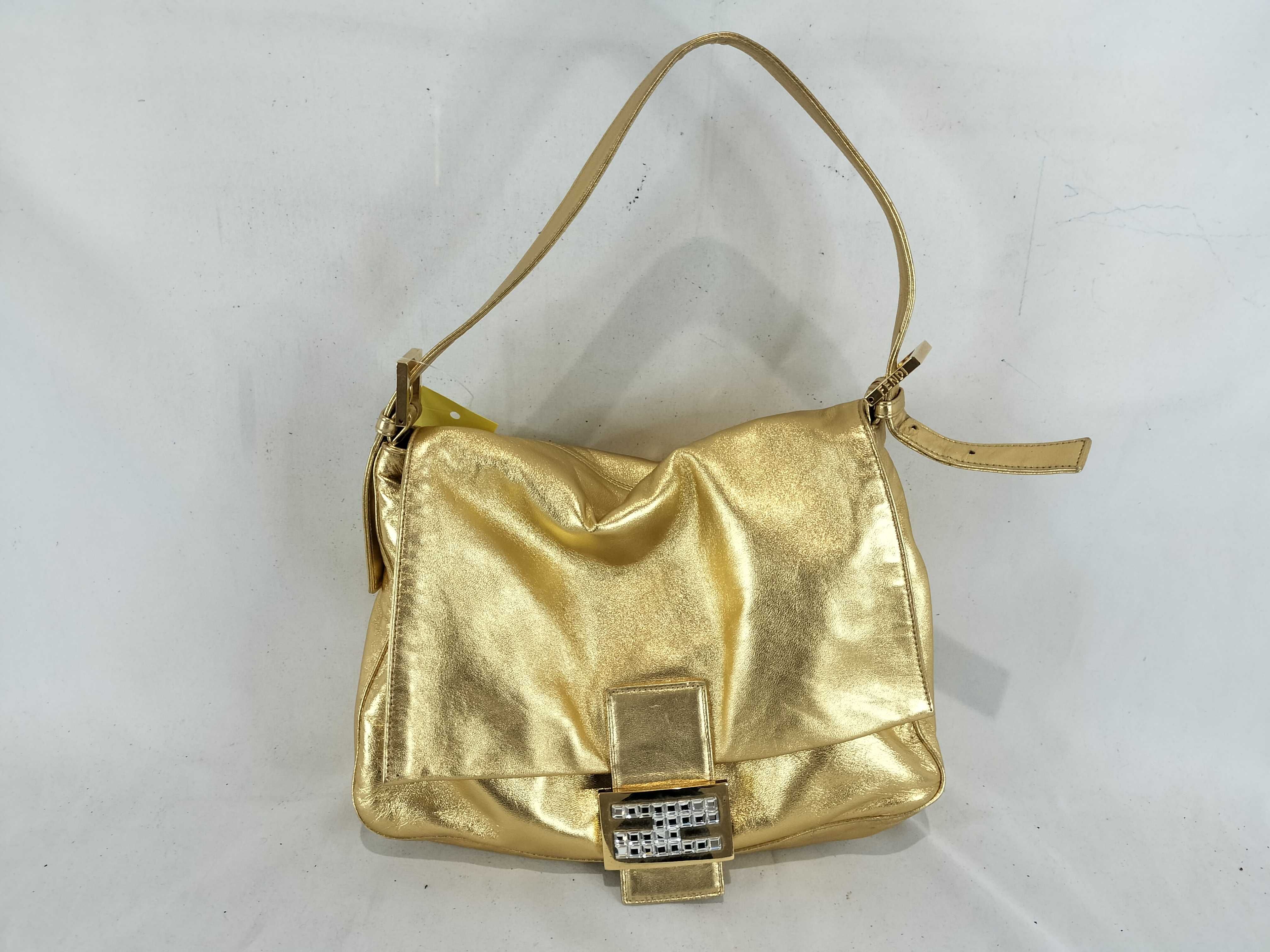 Mamma Bucket/One-Shoulder Bag/Light Stone/Metallic/Gold Handbag