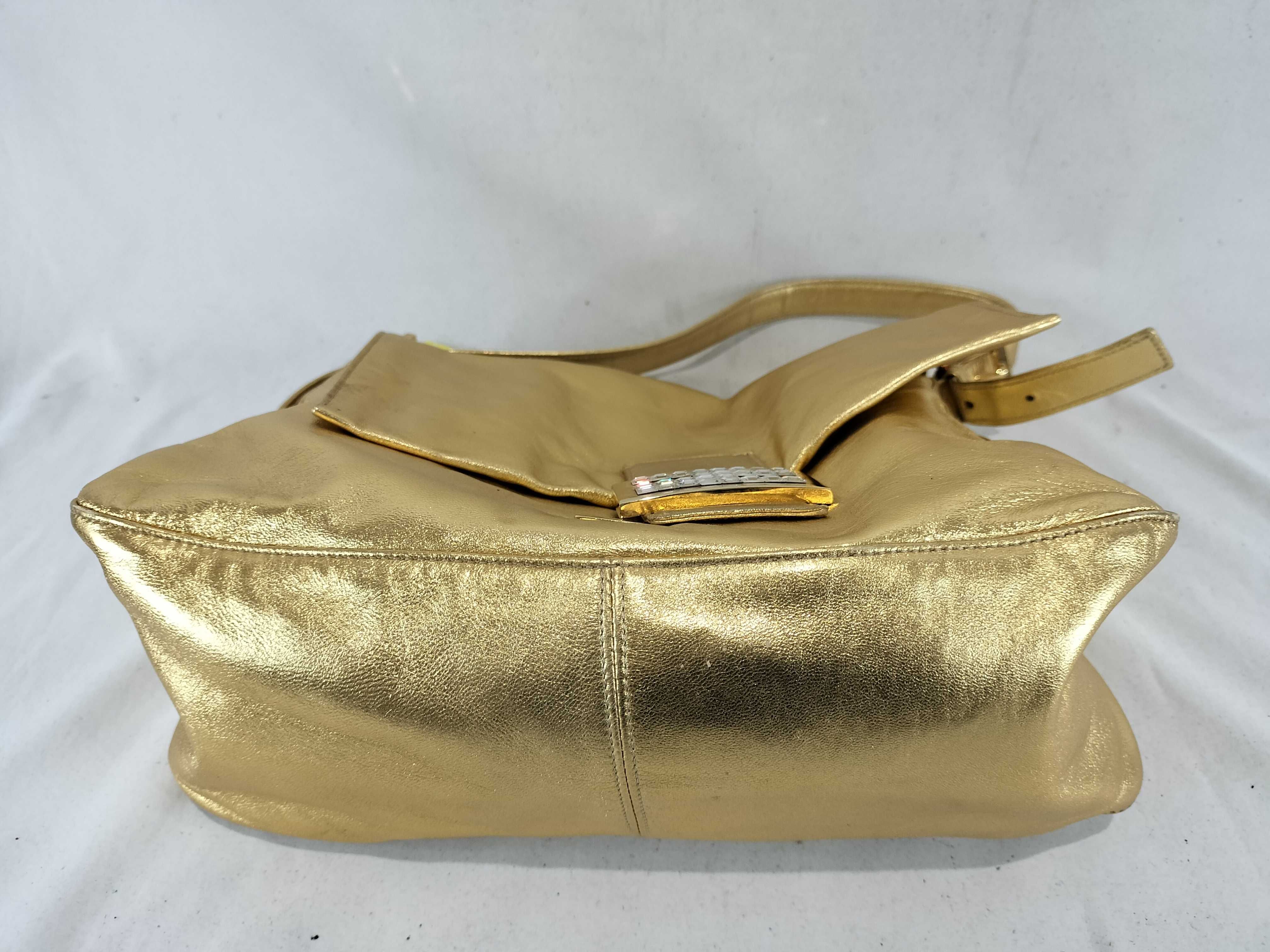 Mamma Bucket/One-Shoulder Bag/Light Stone/Metallic/Gold Handbag — view 8