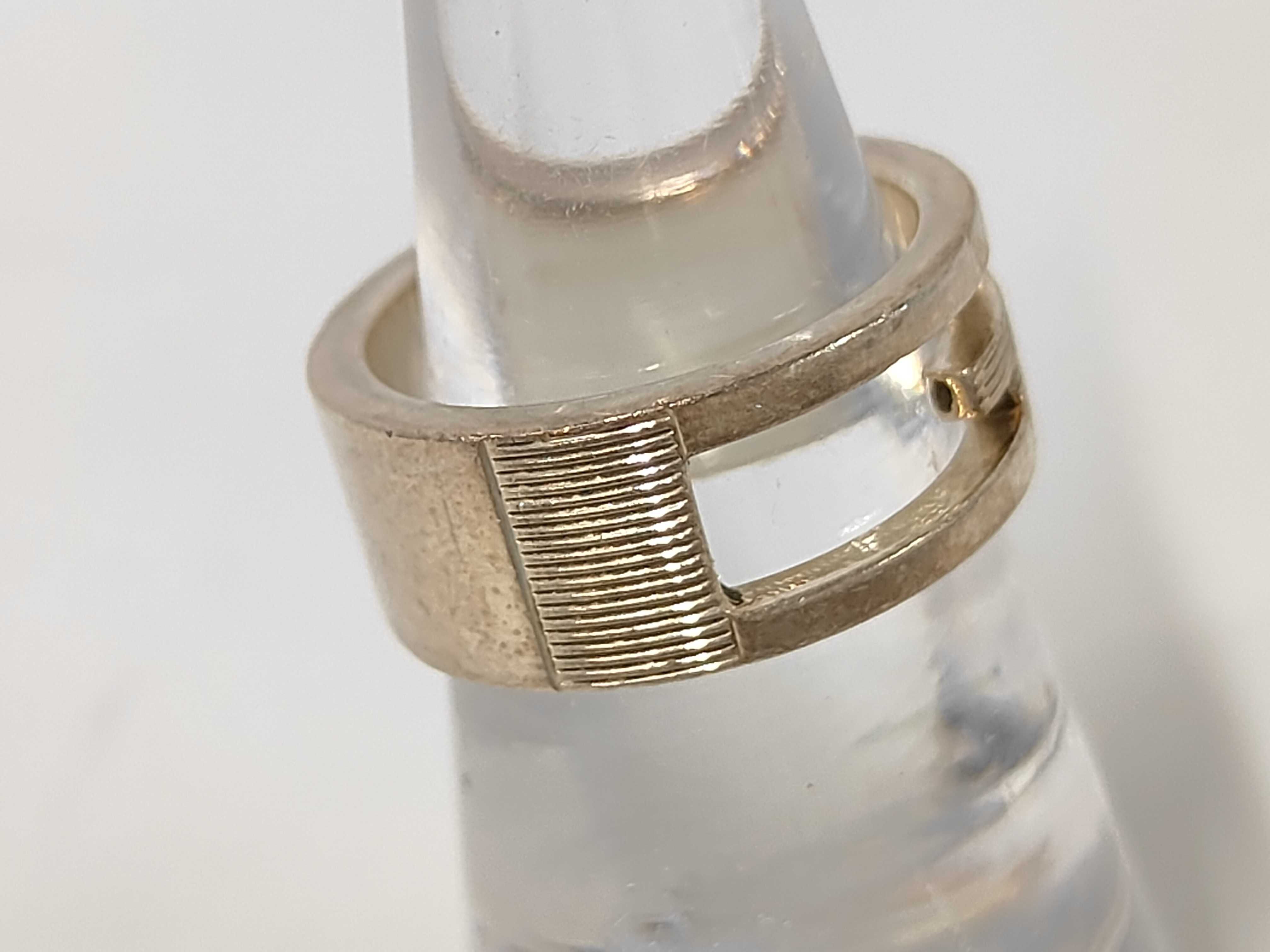 Branded Cutout G Sterling Silver 925 Ring — view 3