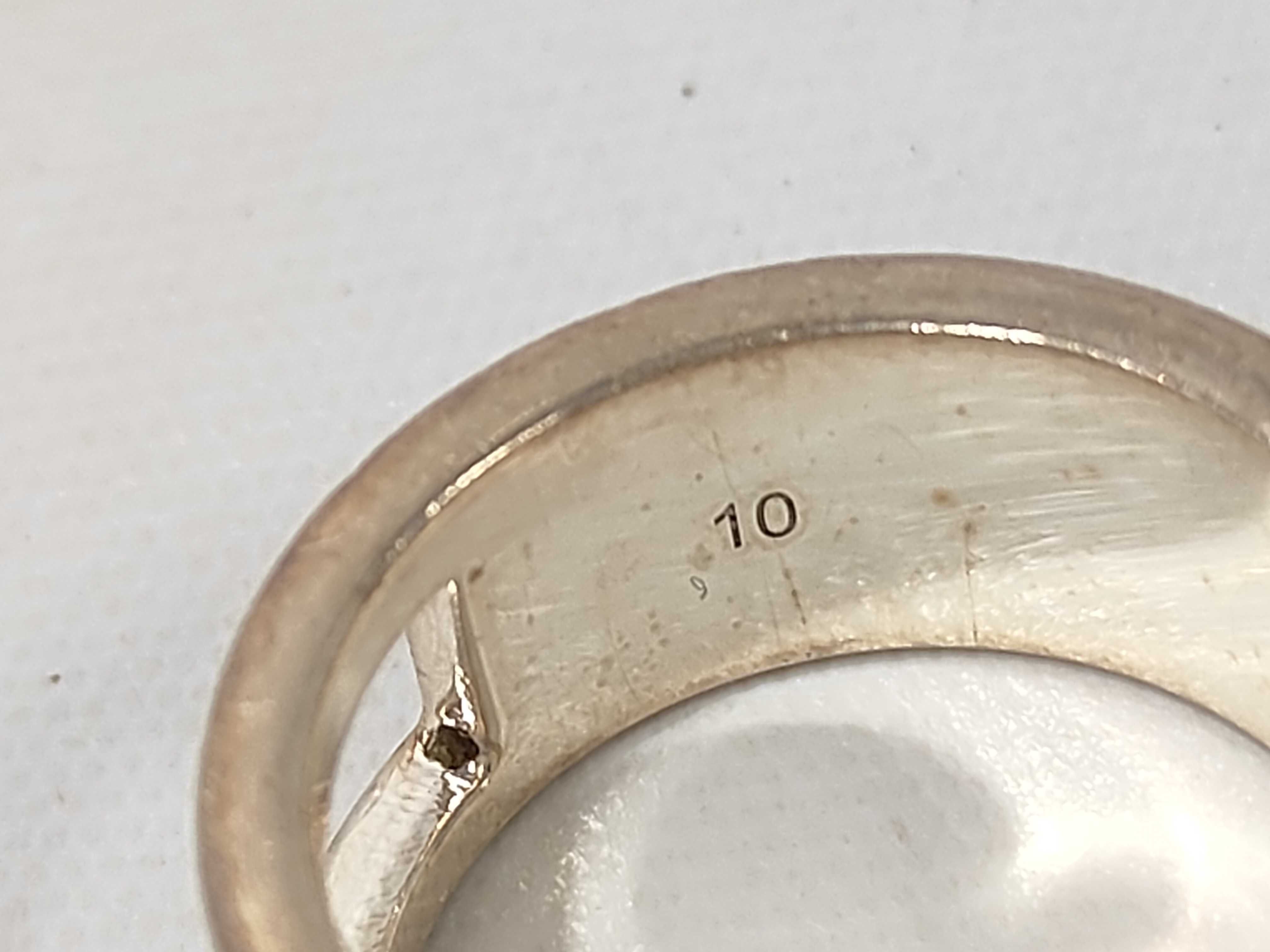 Branded Cutout G Sterling Silver 925 Ring — view 6