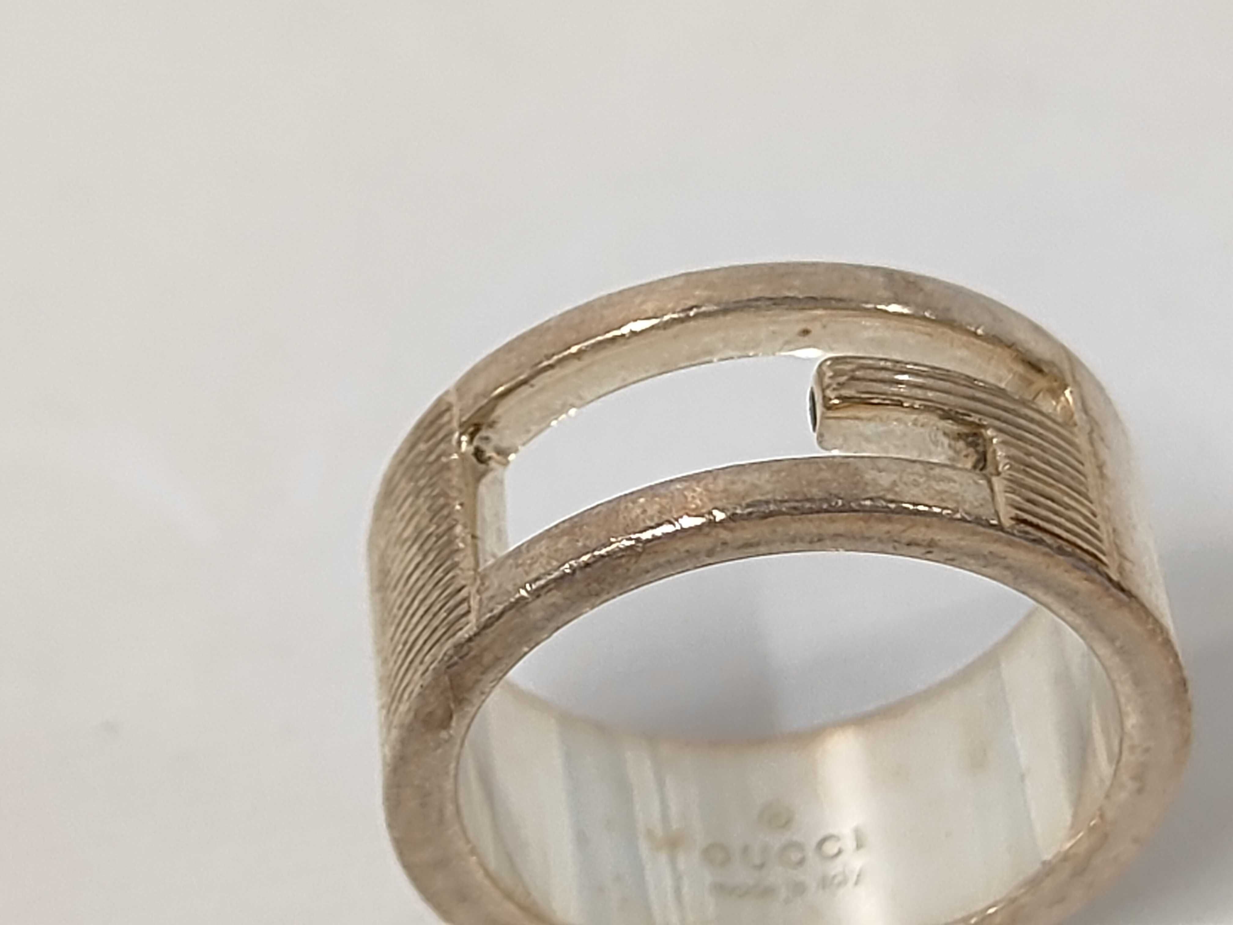 Branded Cutout G Sterling Silver 925 Ring — view 8