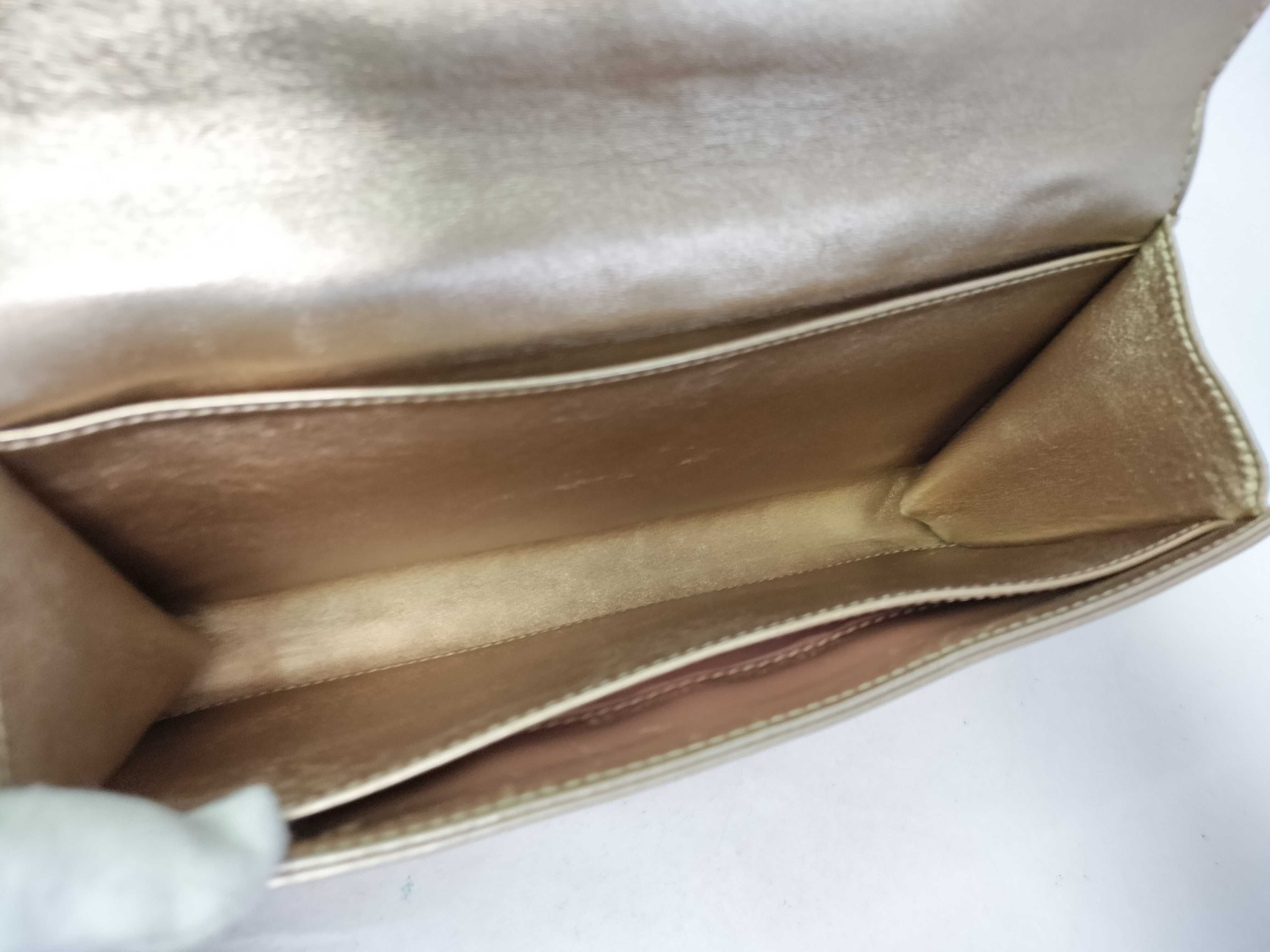 Lady Dior Christian Miss Cannage Leather Chain Shoulder Bag Gold Clutch Bag — view 10