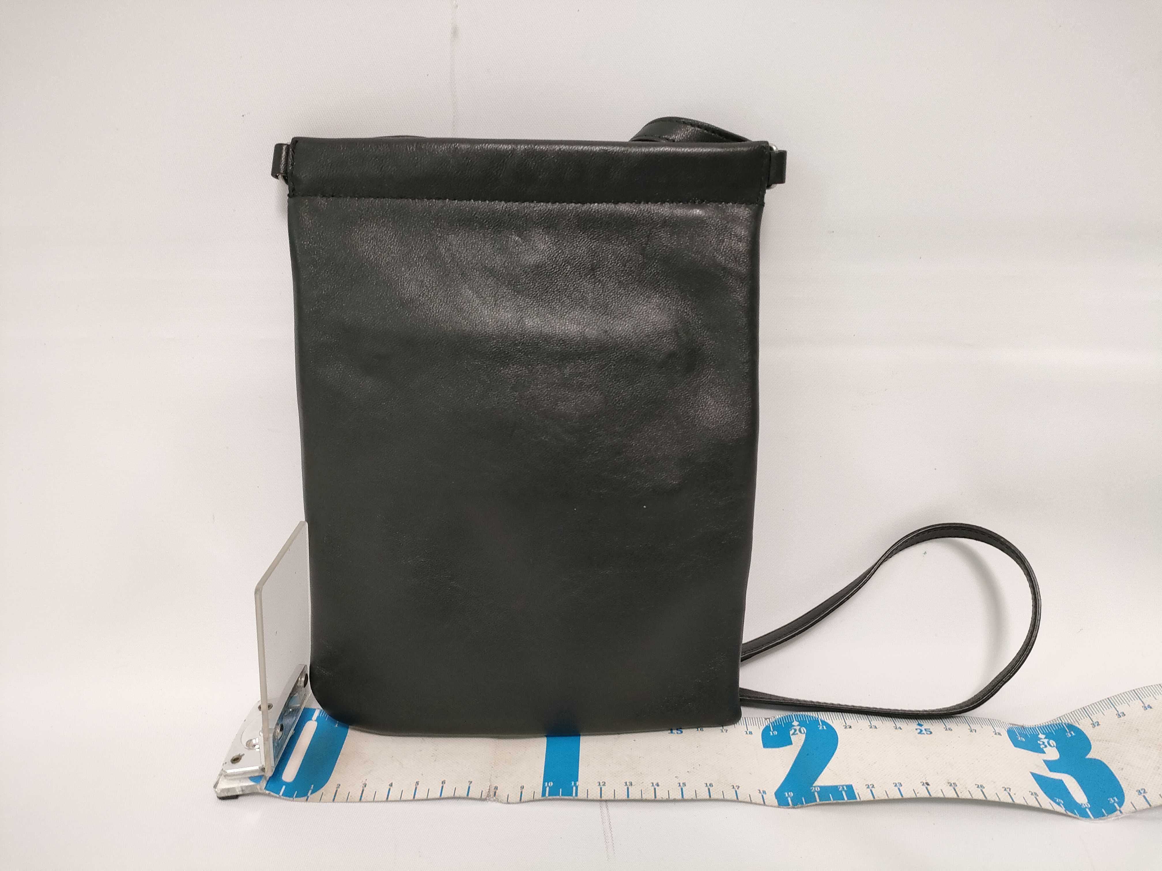 Leather Shoulder Bag, Black — view 2