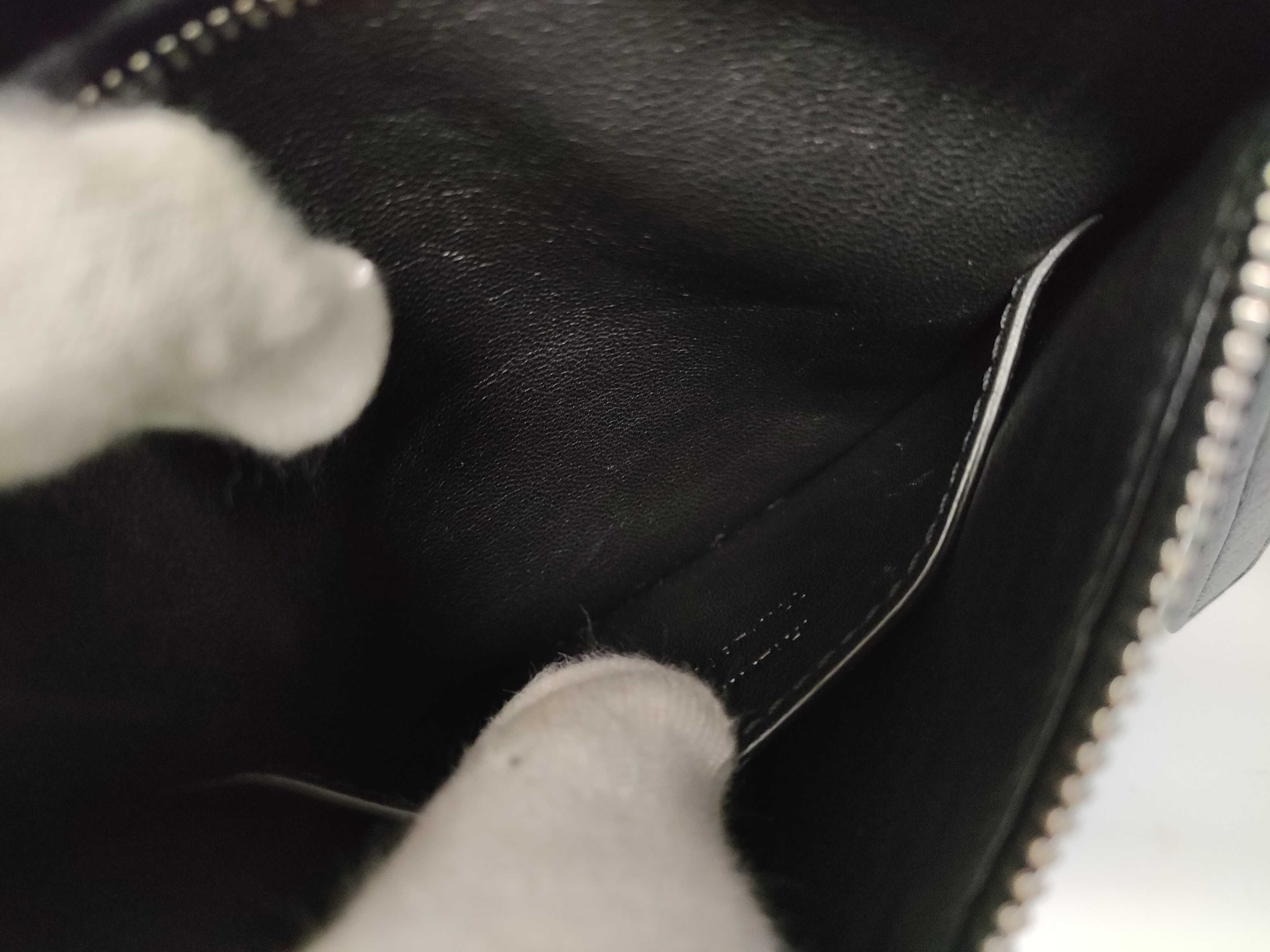 Leather Shoulder Bag, Black — view 11