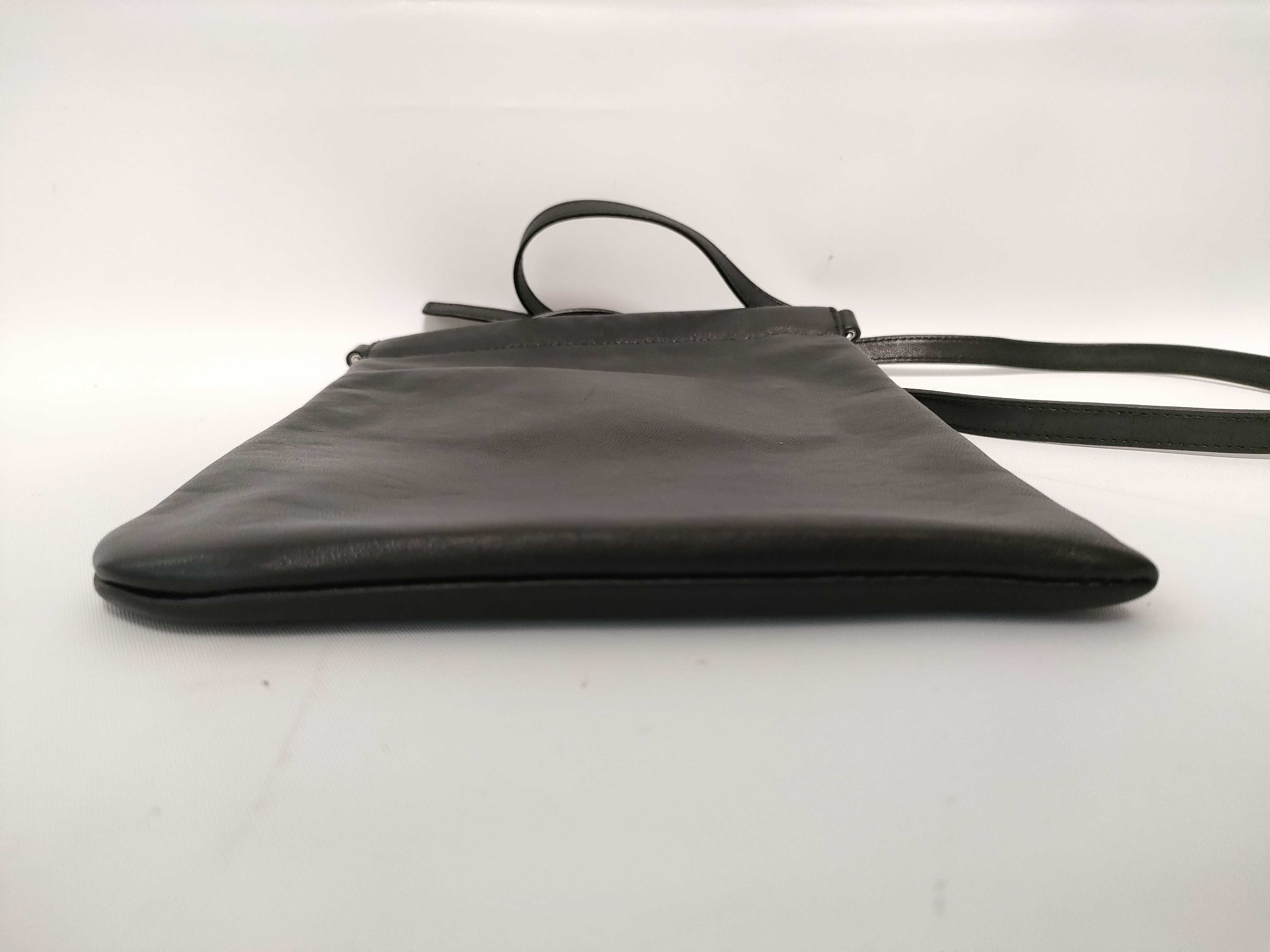 Leather Shoulder Bag, Black — view 3