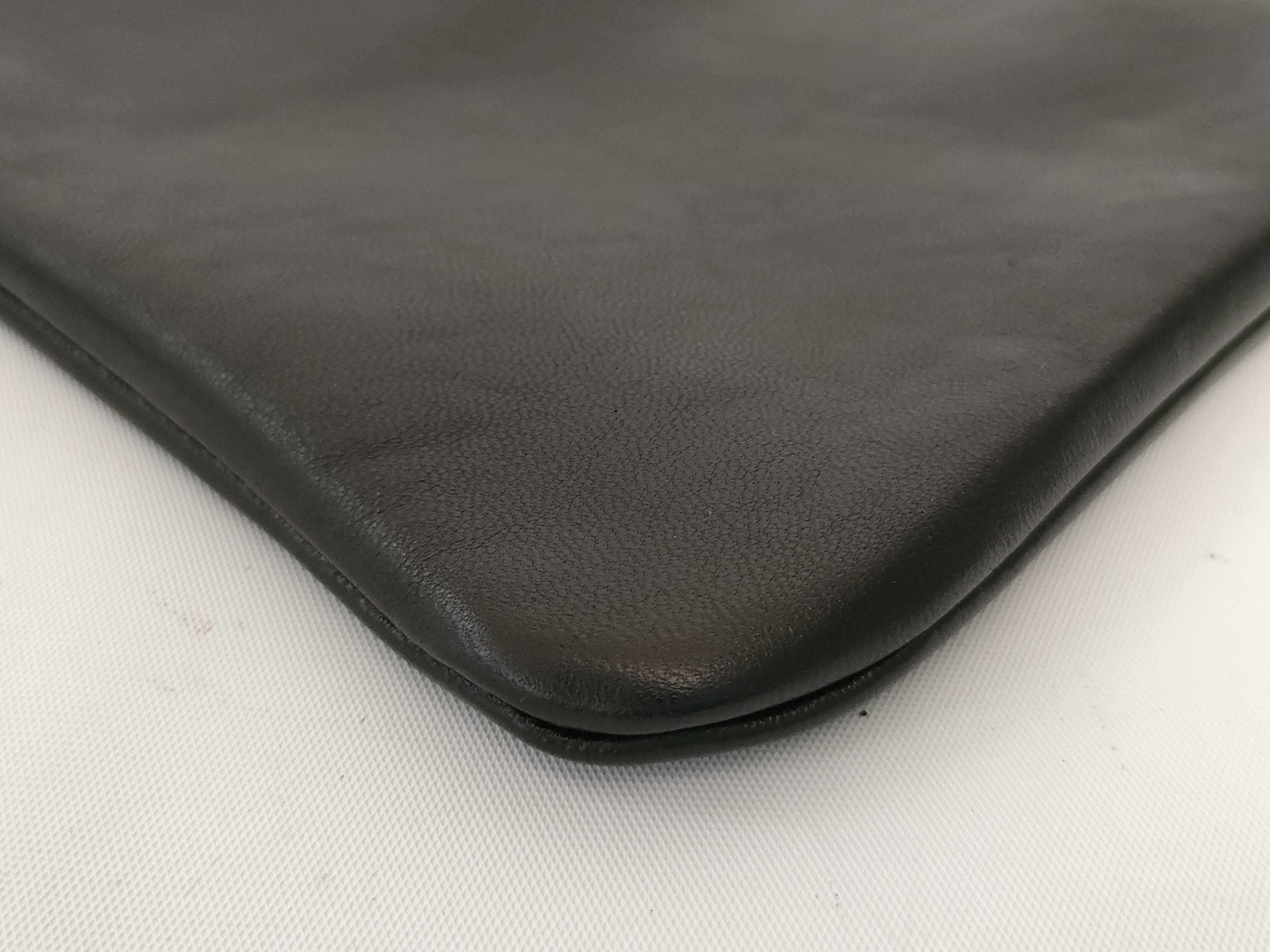 Leather Shoulder Bag, Black — view 4
