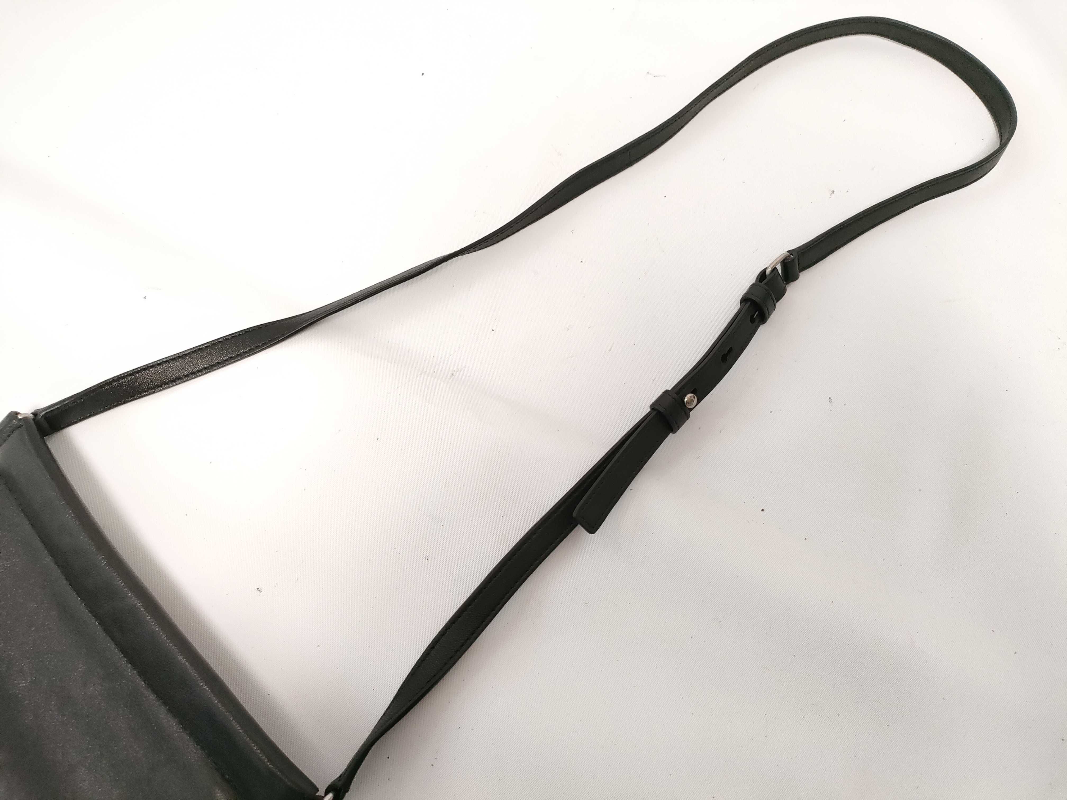 Leather Shoulder Bag, Black — view 5