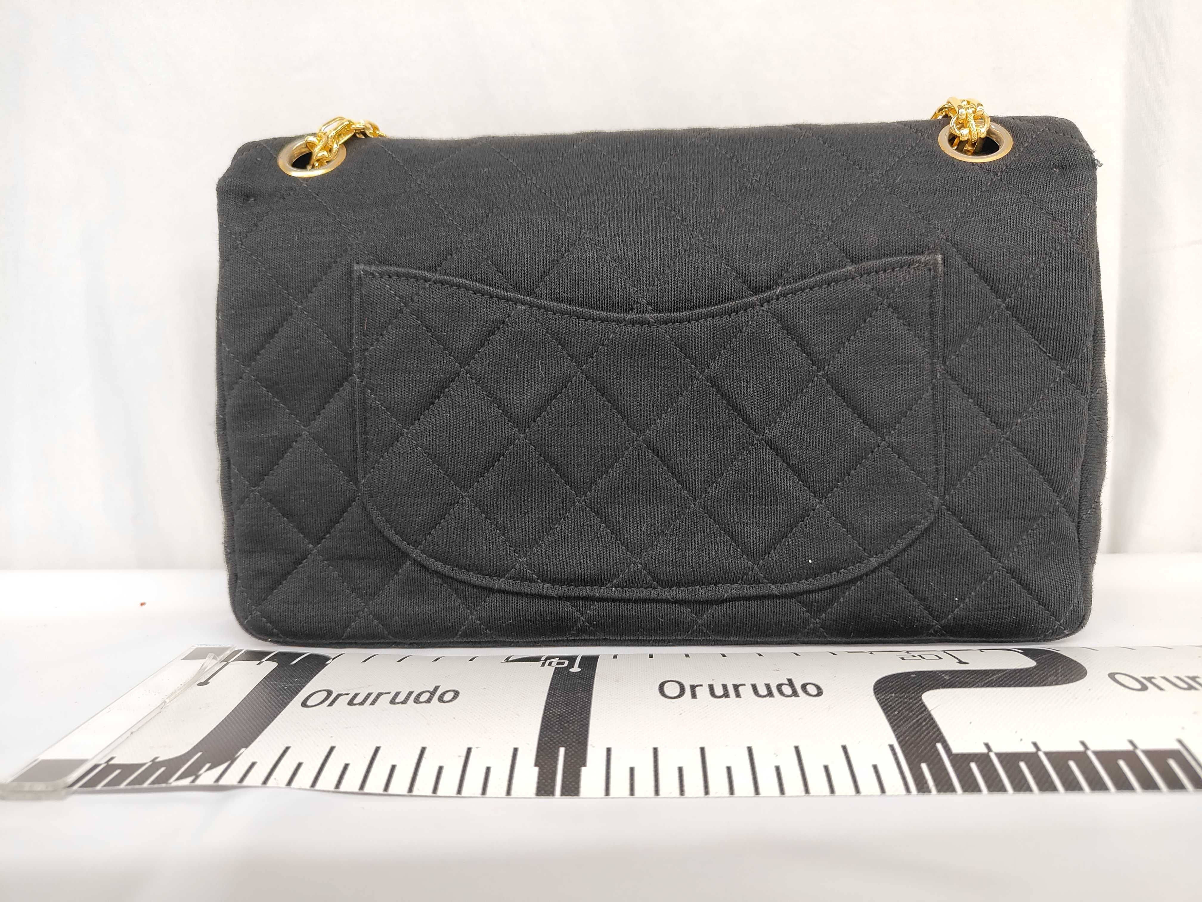 Matelassé Double Flap 23 Cotton x Jersey Chain Shoulder Bag — view 2