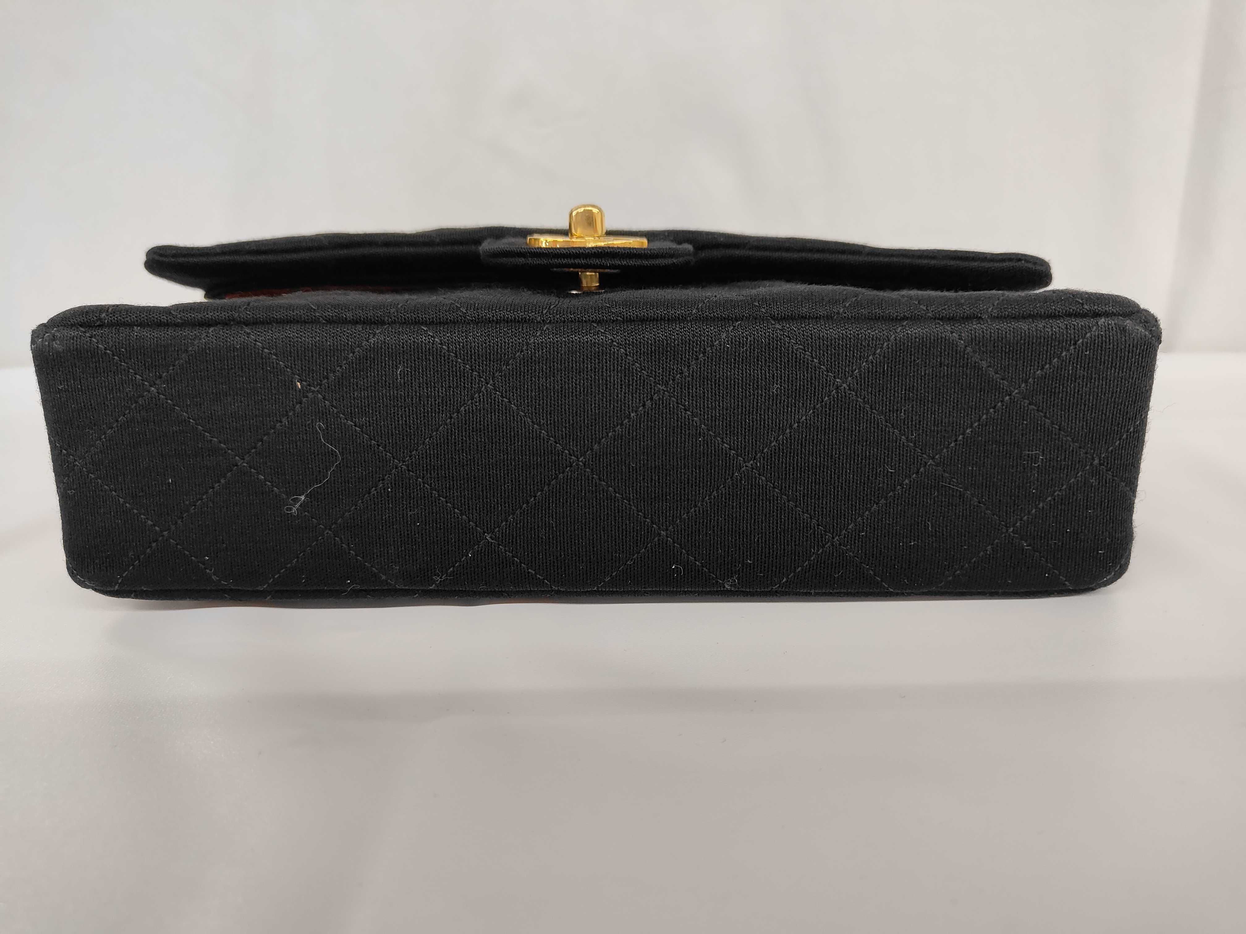 Matelassé Double Flap 23 Cotton x Jersey Chain Shoulder Bag — view 8