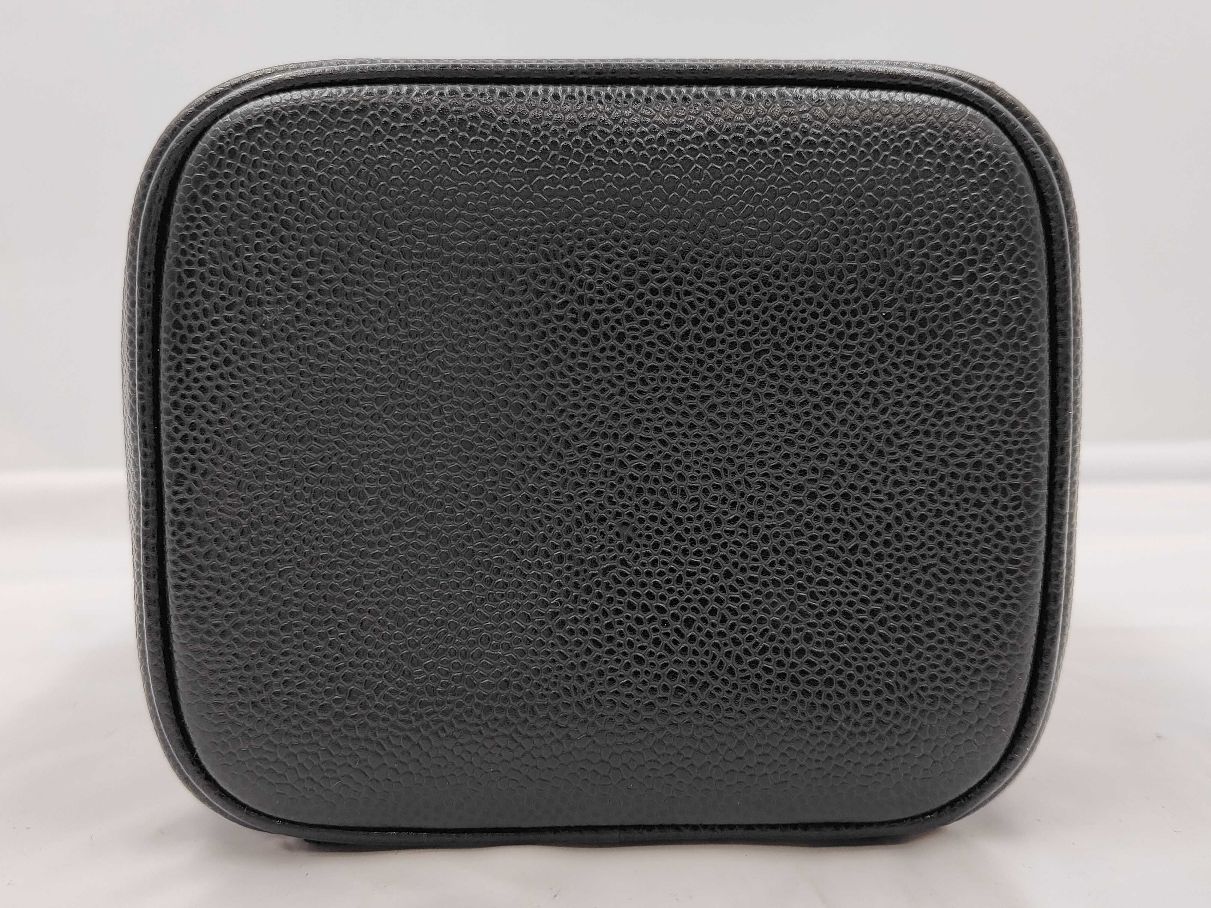 Coco Mark Caviar Skin Vanity Bag, Black with Gold Hardware, Serial Number 6641410 — view 8