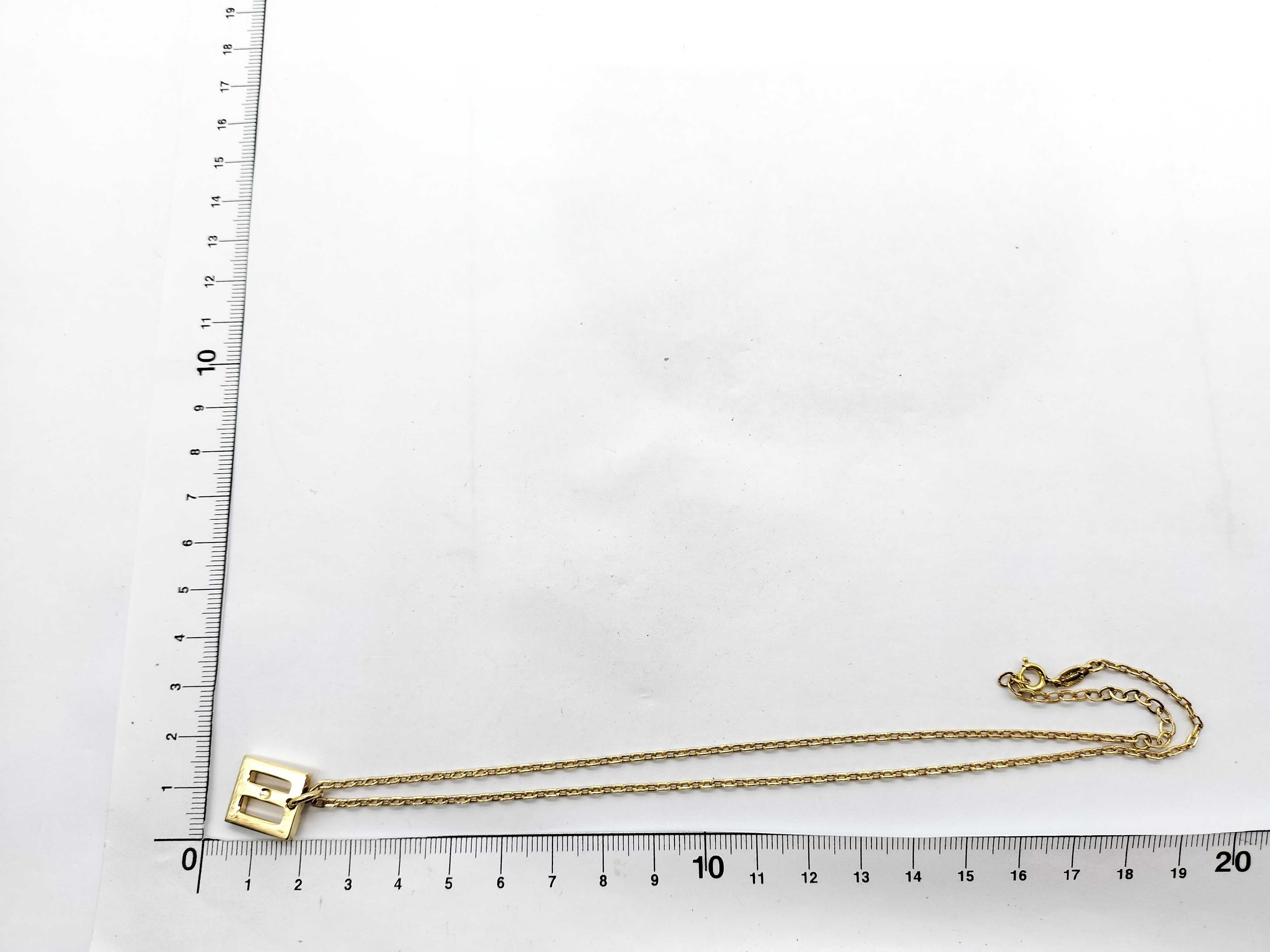 Gold Square Necklace — view 6