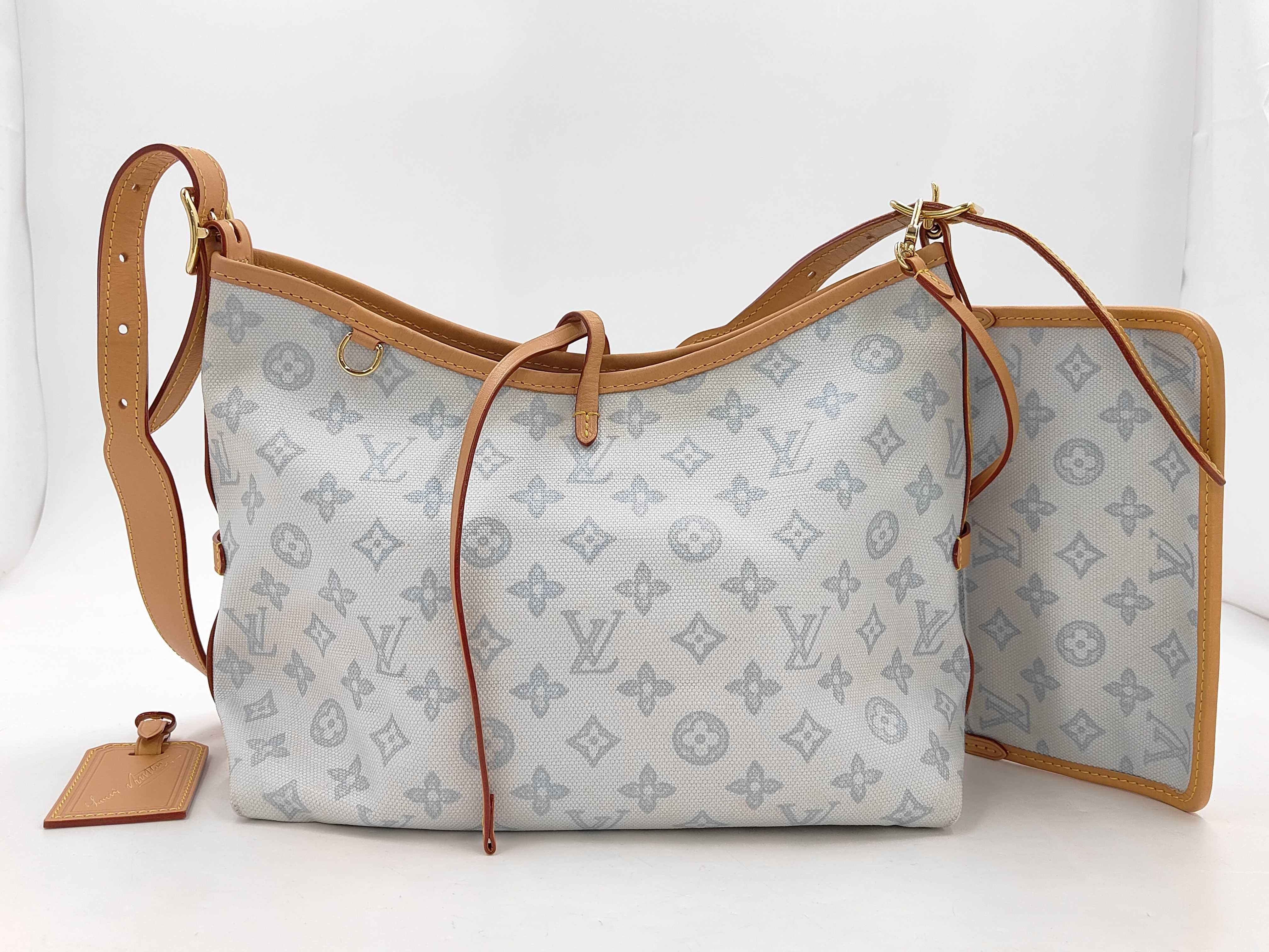LV Louis Vuitton Light Blue Carryall Bag