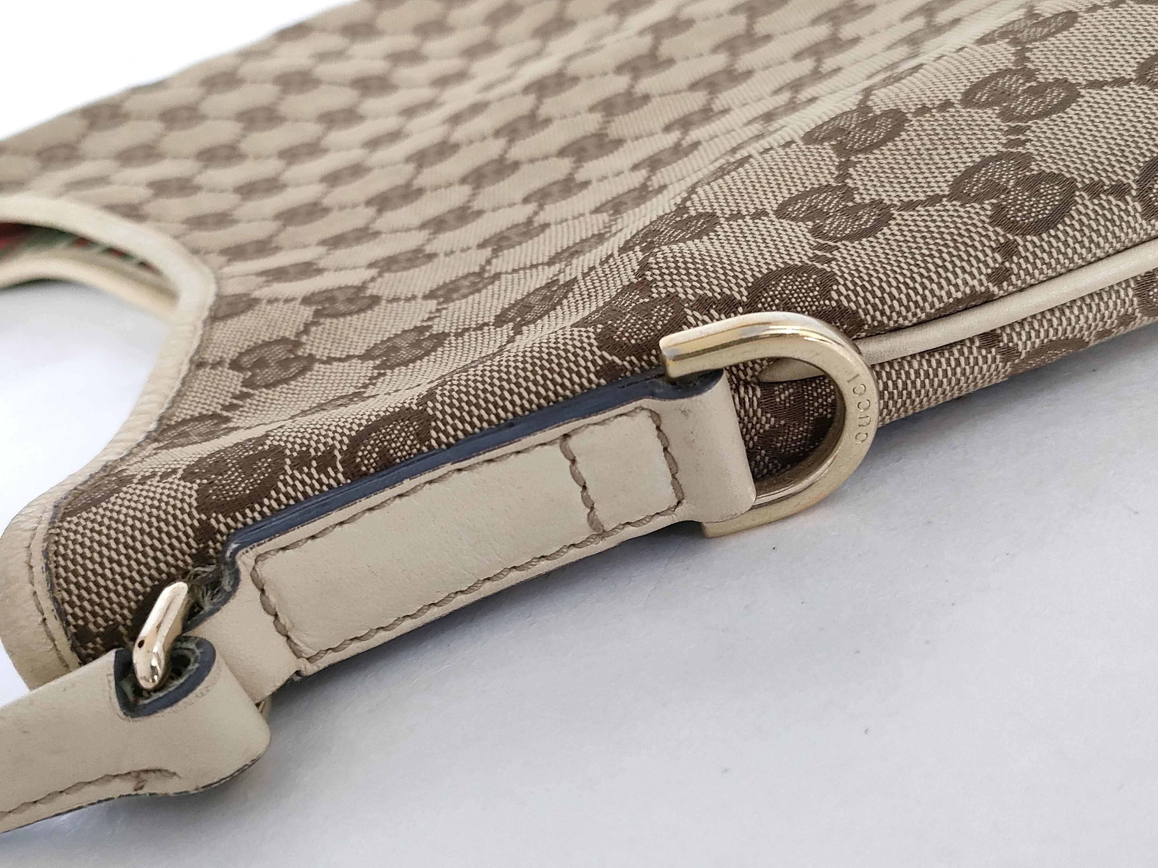 GG Canvas New Brit 169947 Leather Shoulder Bag Handbag — view 14