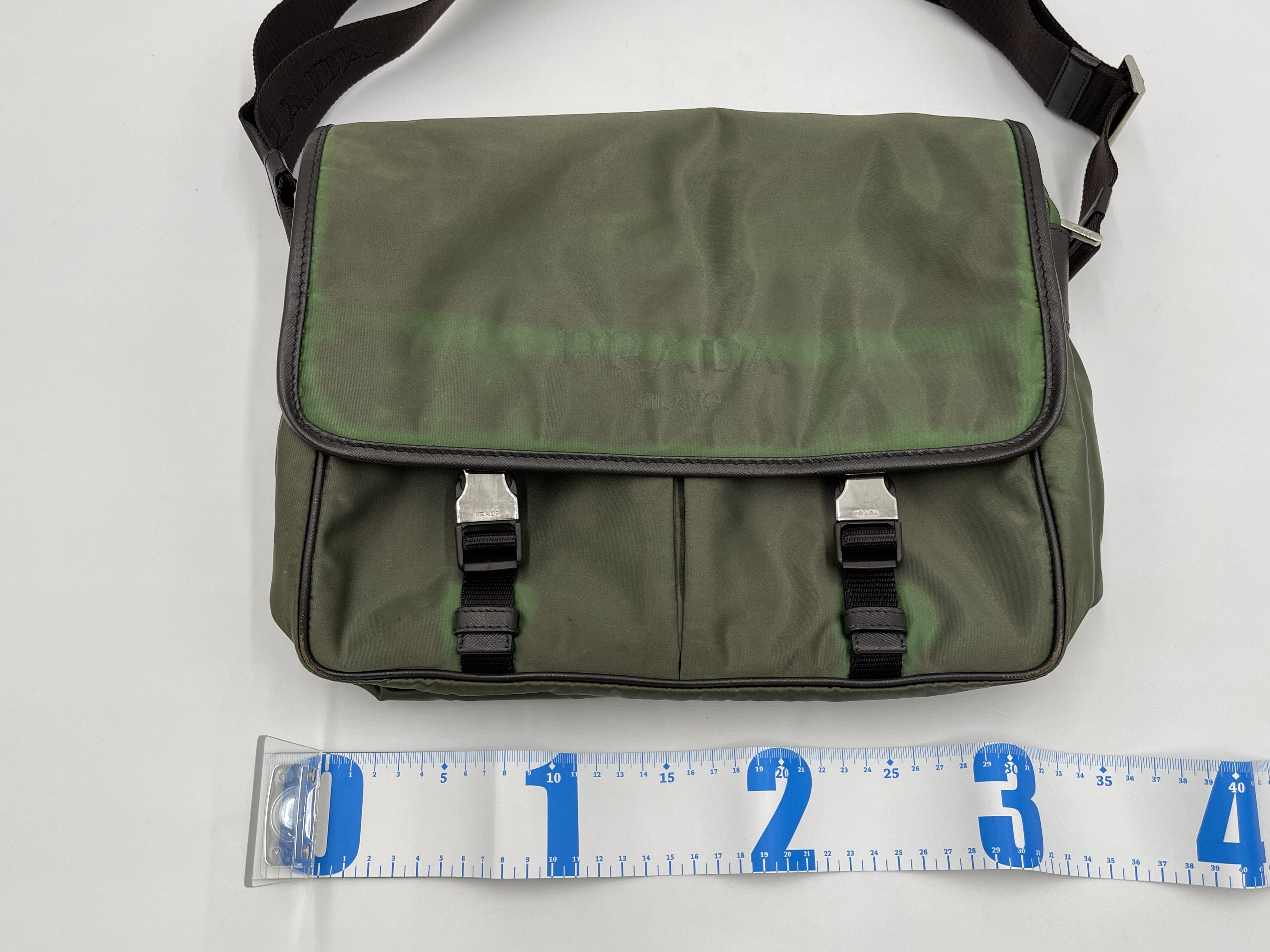 Nylon Messenger Khaki VA0768 NYLON LOGO JACQ Shoulder Bag — view 13