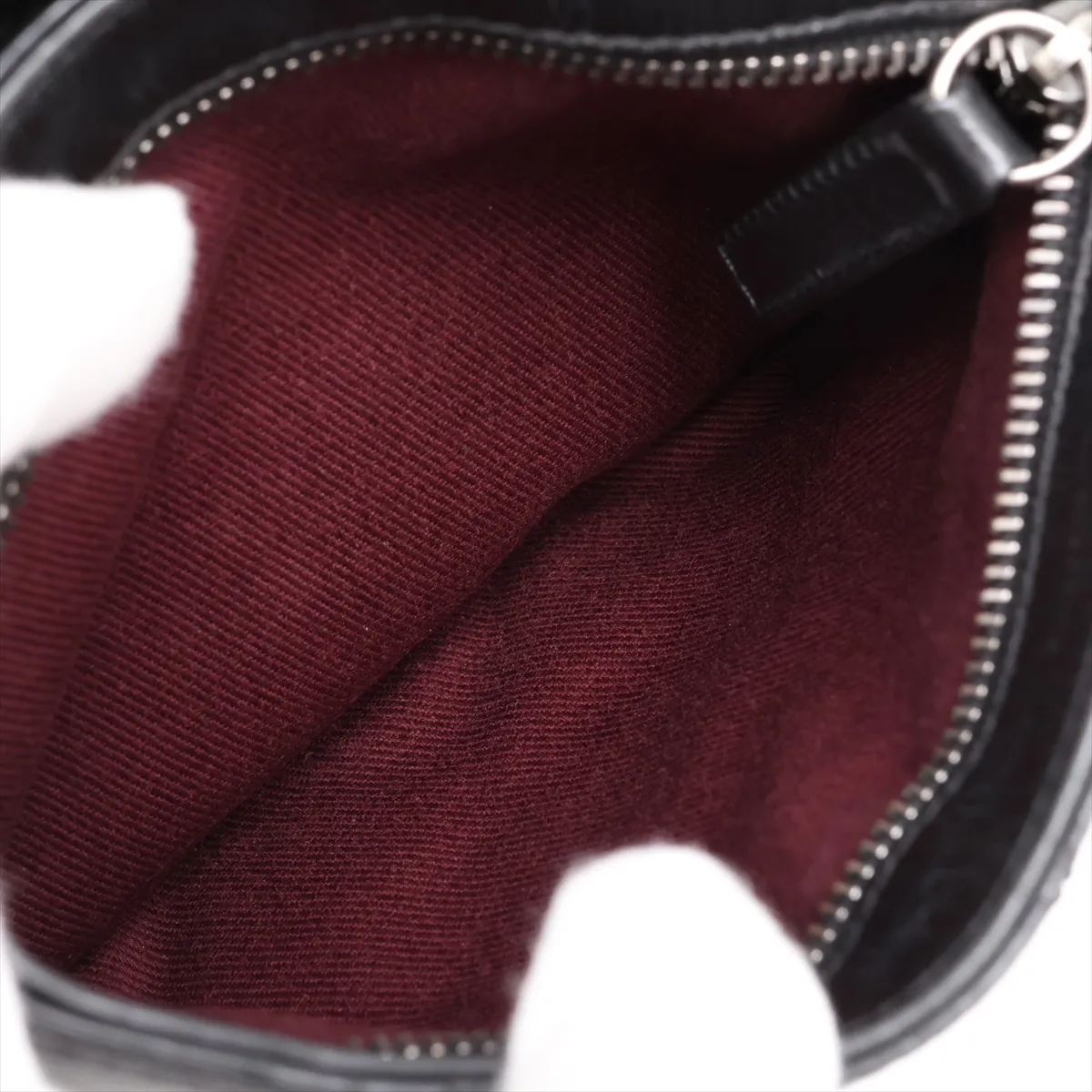 Matelassé Leather Chain Shoulder Bag, Black with Gunmetal Hardware, Item Number 19744177 (Serial Number in the 19th range) — view 9
