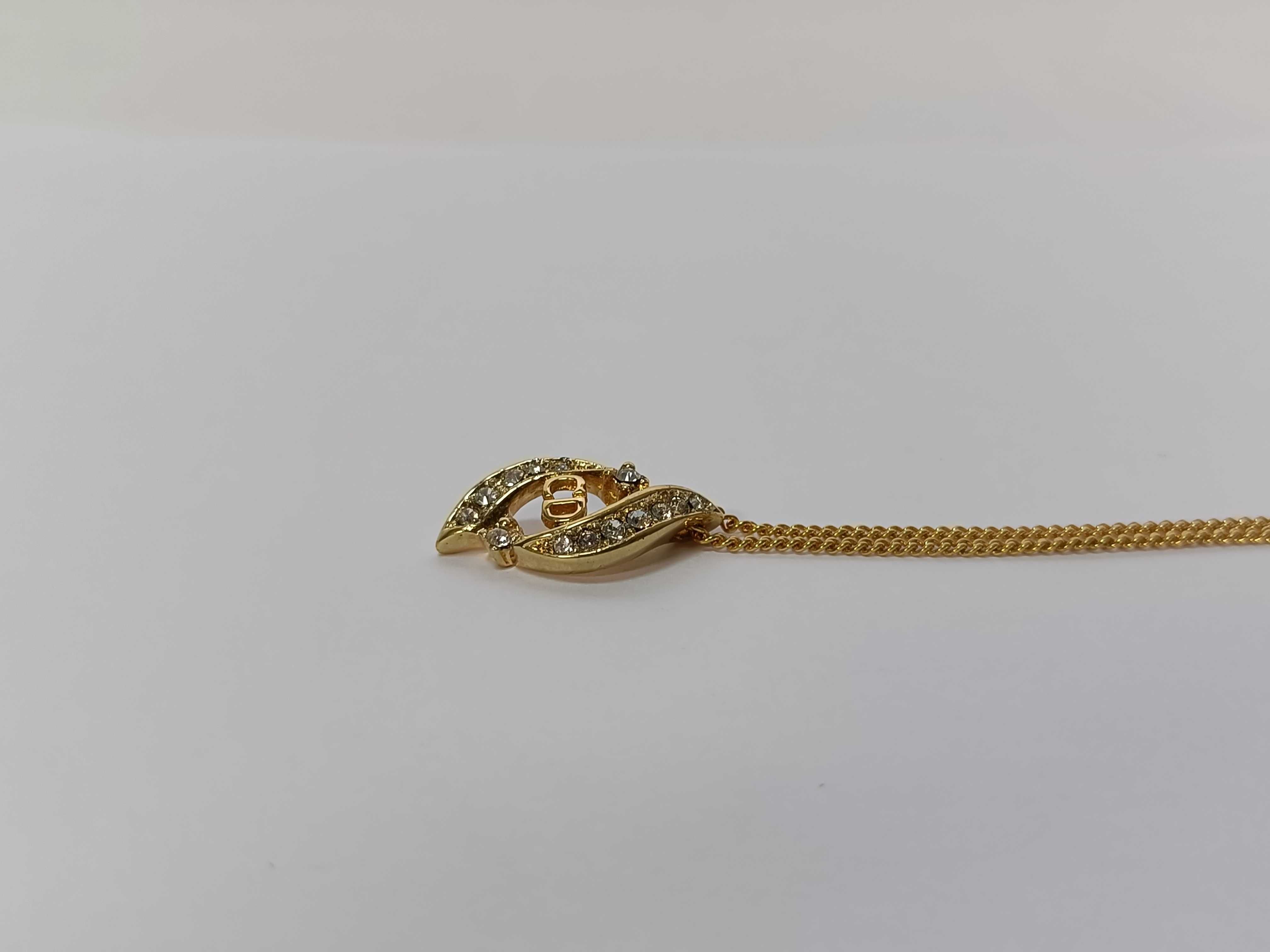 CD rhinestone necklace — view 2