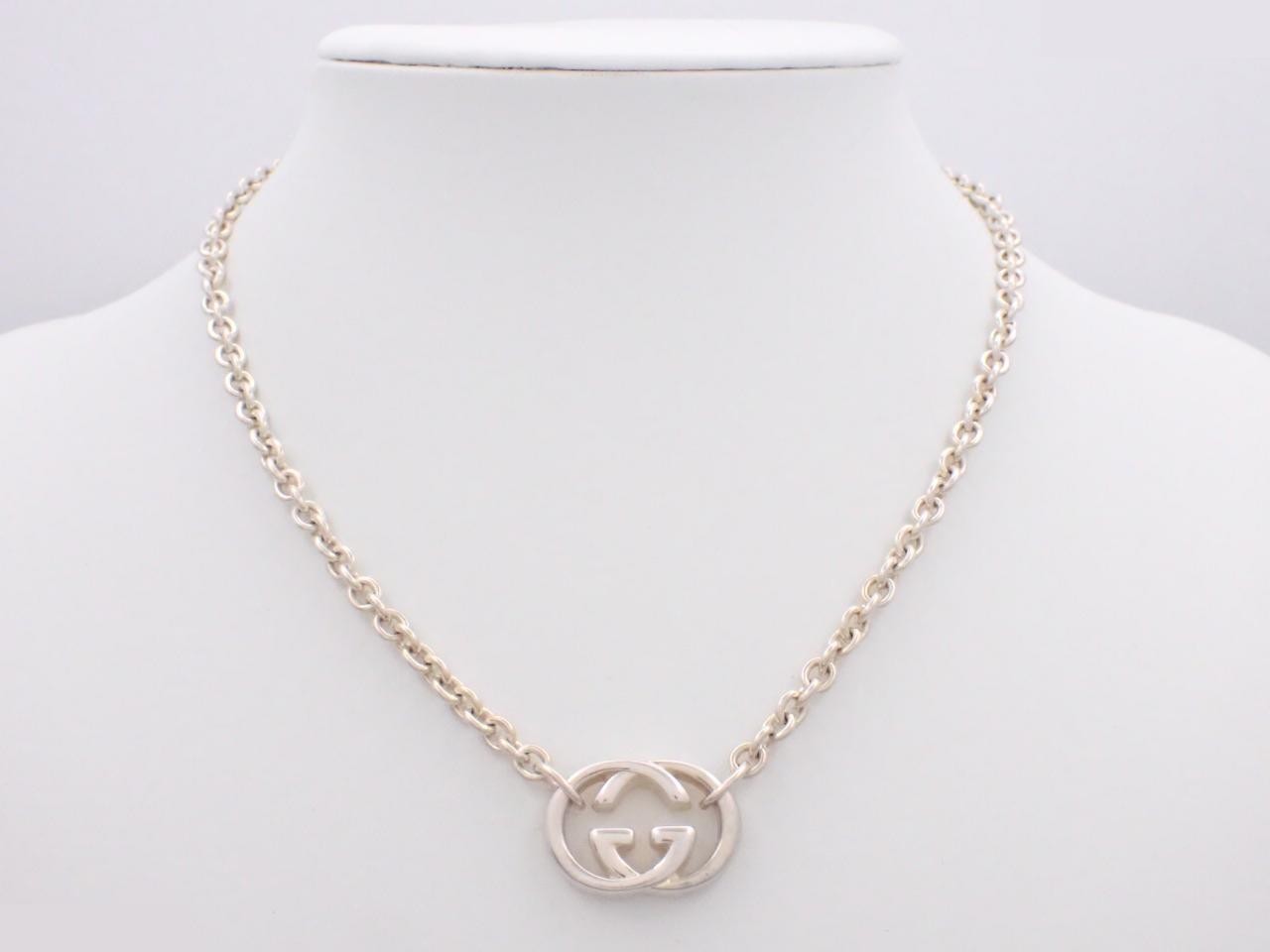 Interlocking necklace, sterling silver 925, 28.6g, chain approximately 44cm. — view 3