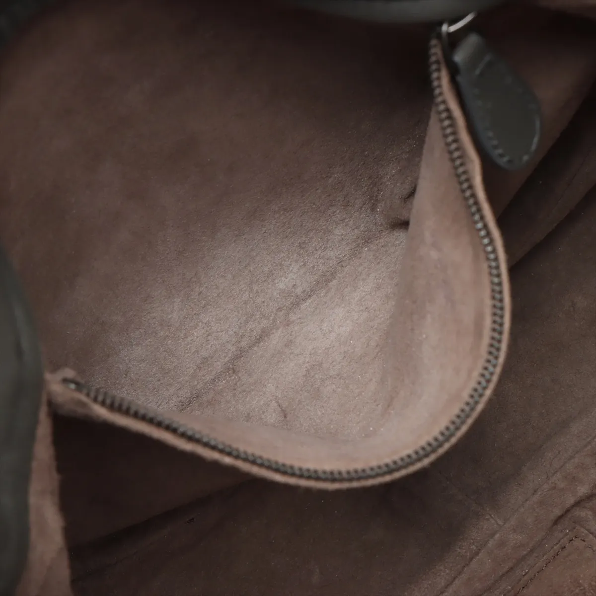 Intrecciato Leather Shoulder Bag Gray — view 7