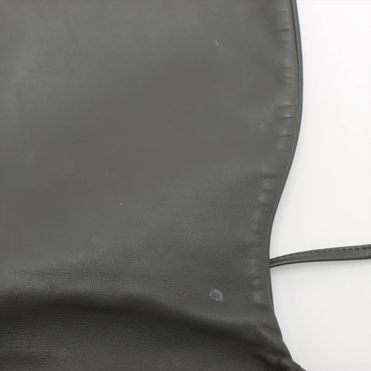 Intrecciato Leather Shoulder Bag Gray — view 10