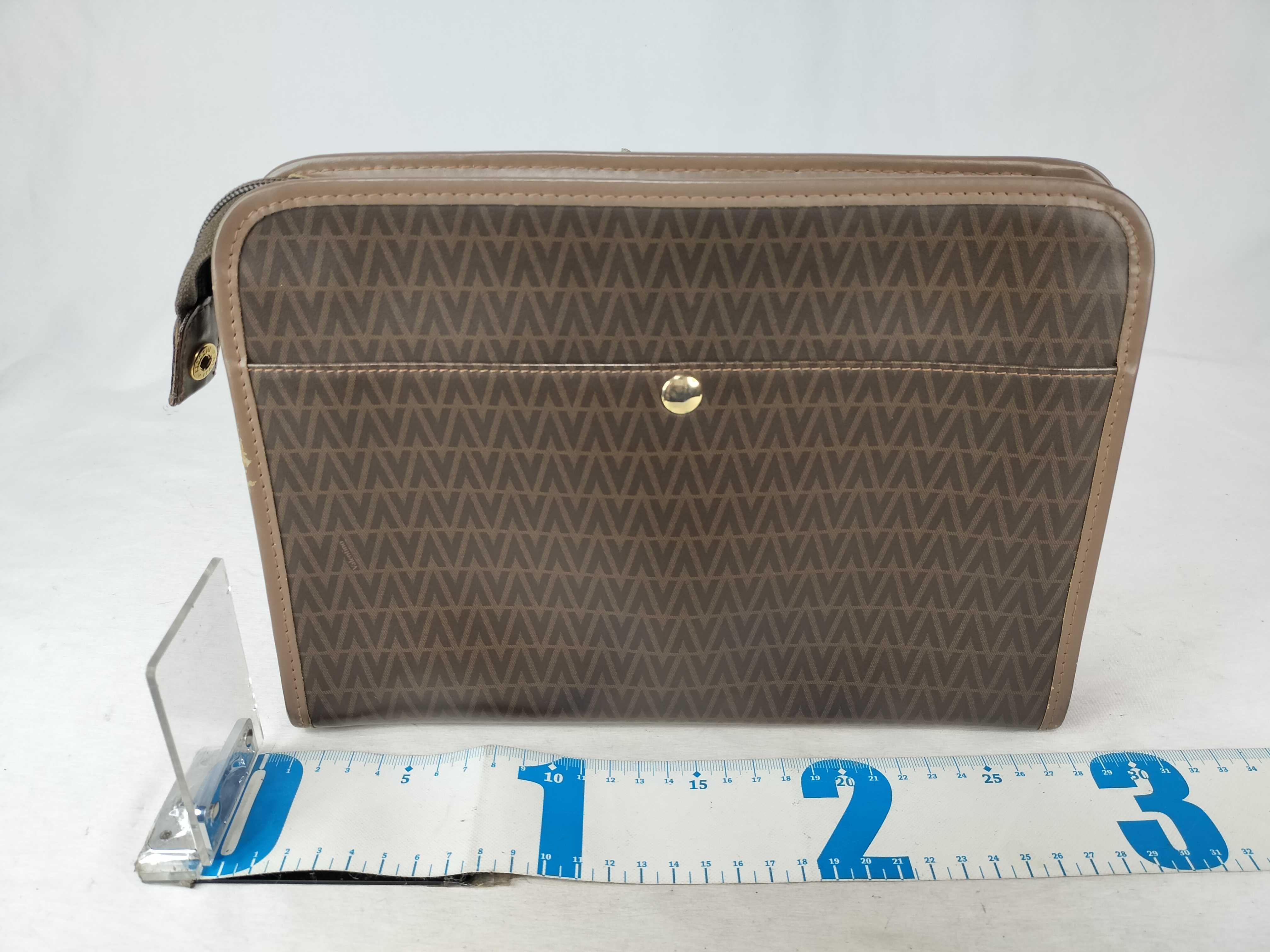 MARIO Valentino V-logo brown clutch bag, second bag — view 2