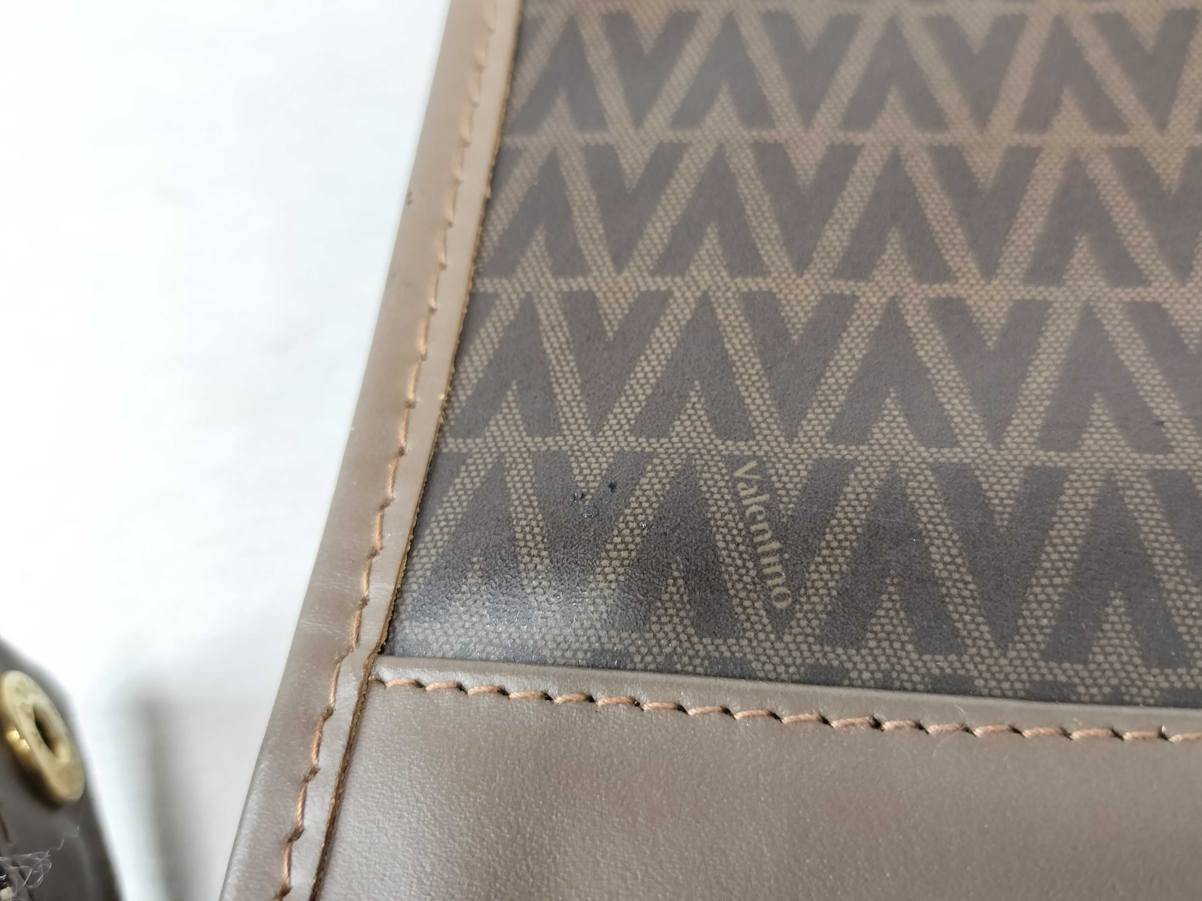 MARIO Valentino V-logo brown clutch bag, second bag — view 11