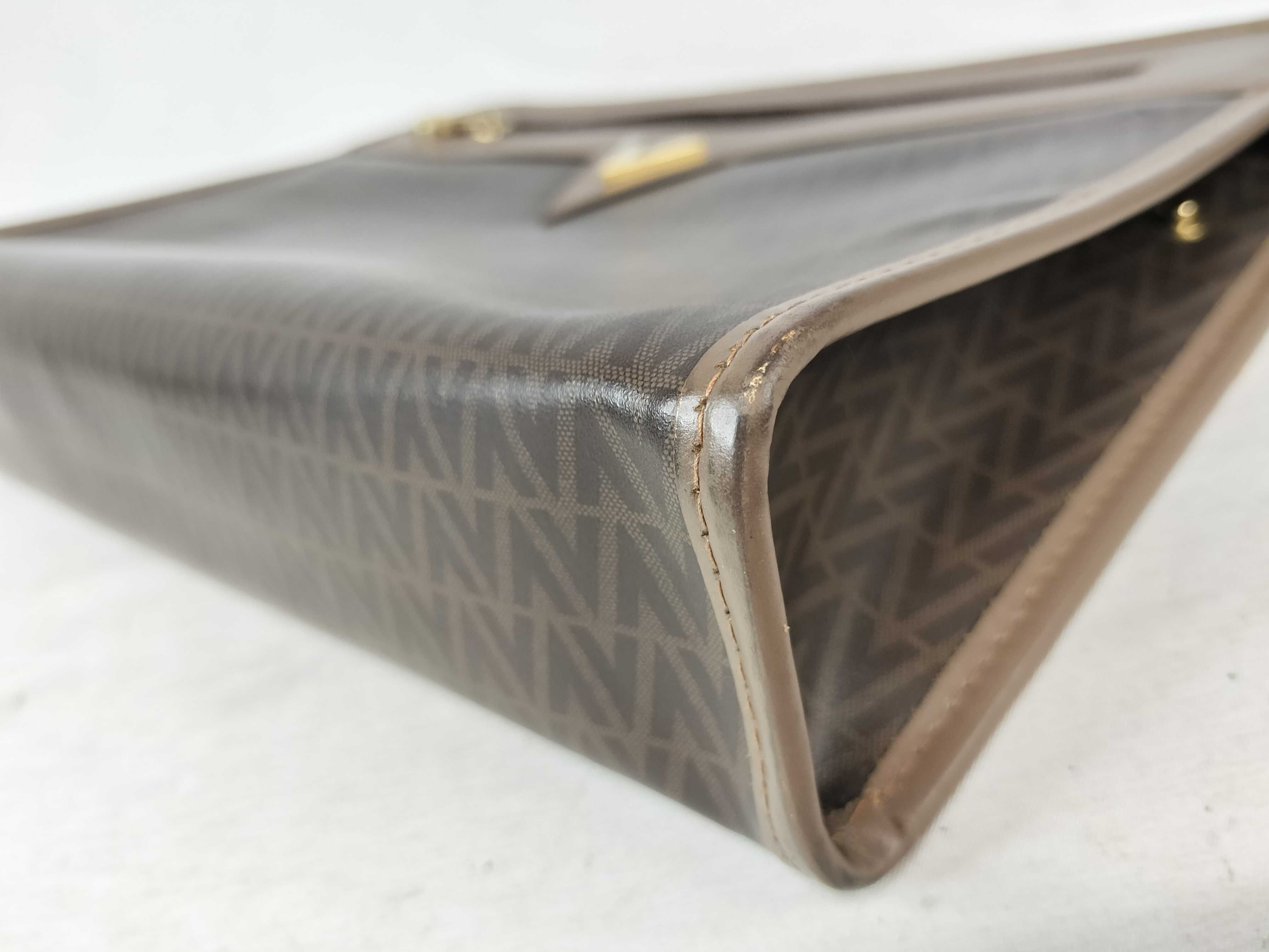 MARIO Valentino V-logo brown clutch bag, second bag — view 4